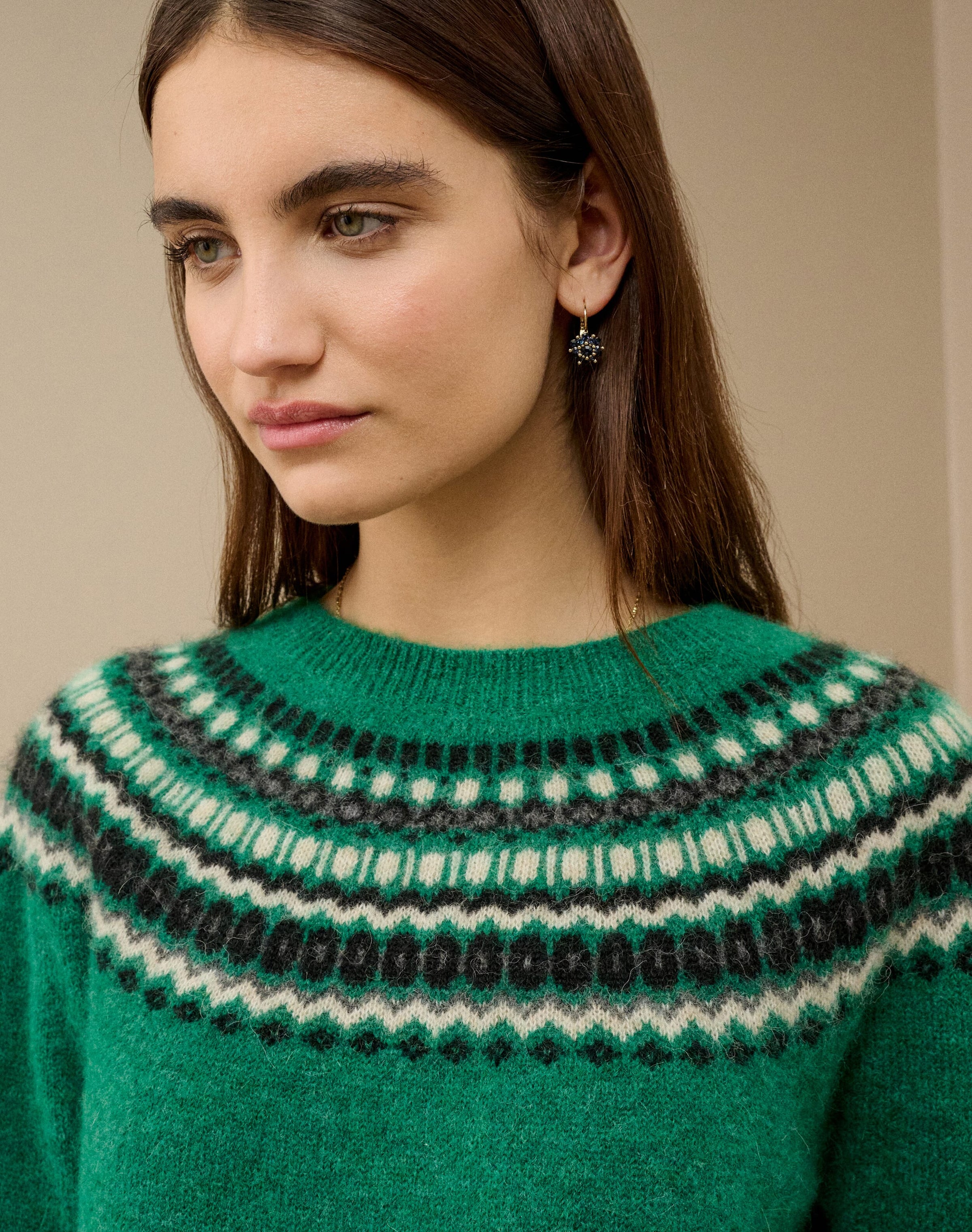 Alpaca Fair Isle Yoke Jumper