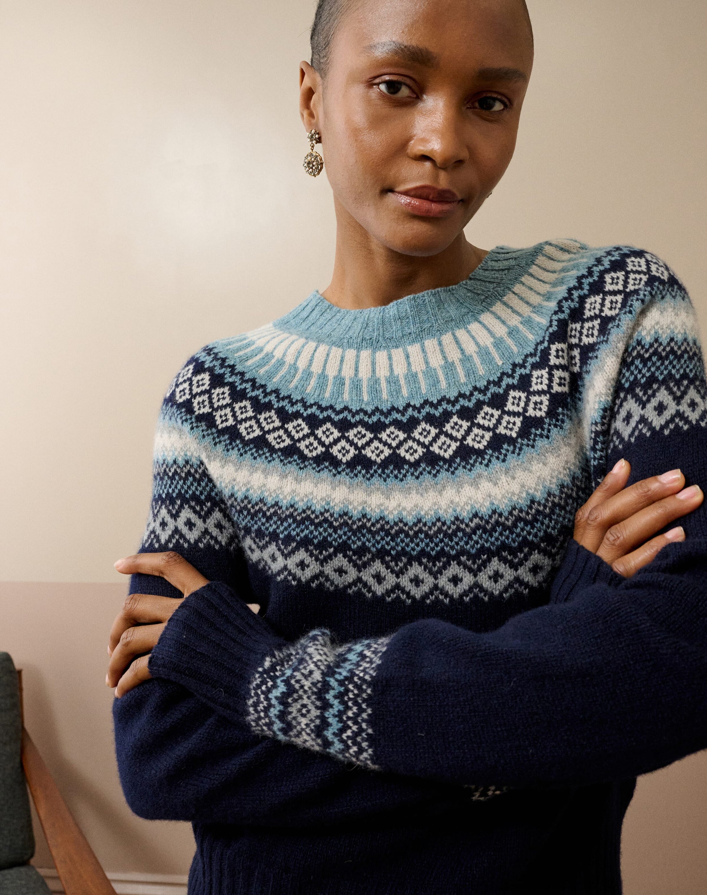 Supersoft Lambswool Fair Isle Yoke Jumper