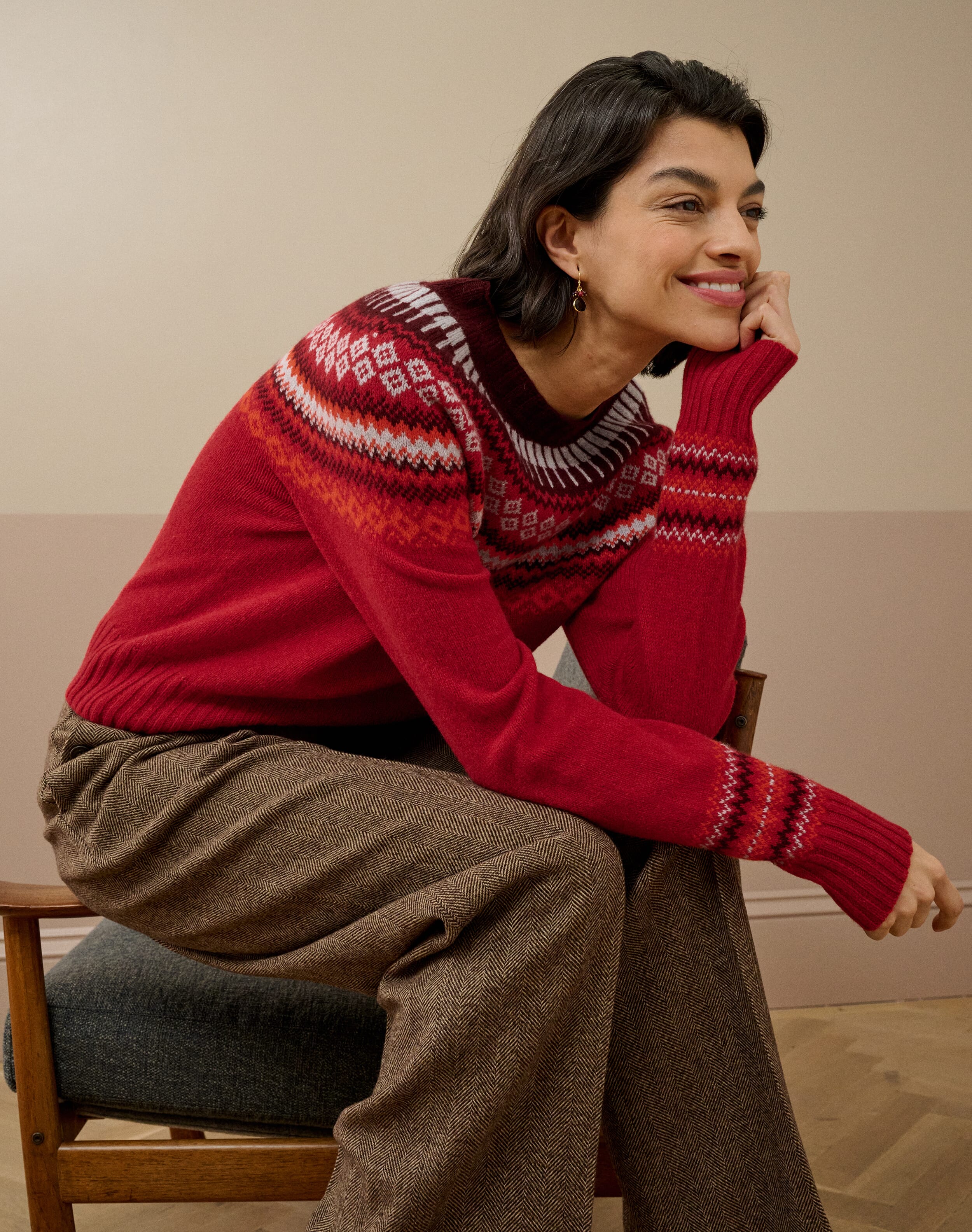 Supersoft Lambswool Fair Isle Yoke Jumper