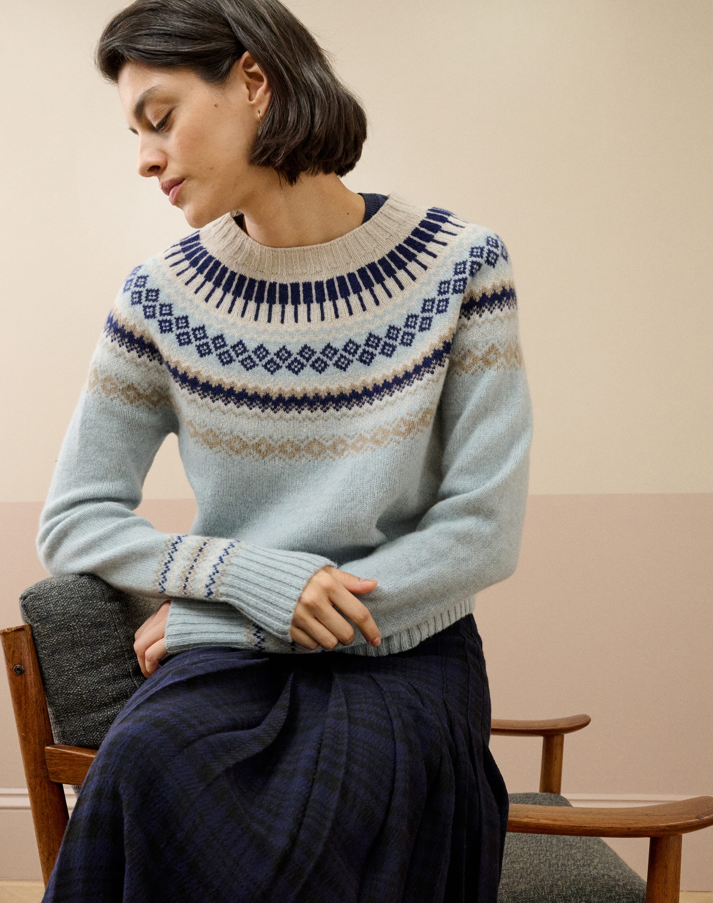 Supersoft Lambswool Fair Isle Yoke Jumper