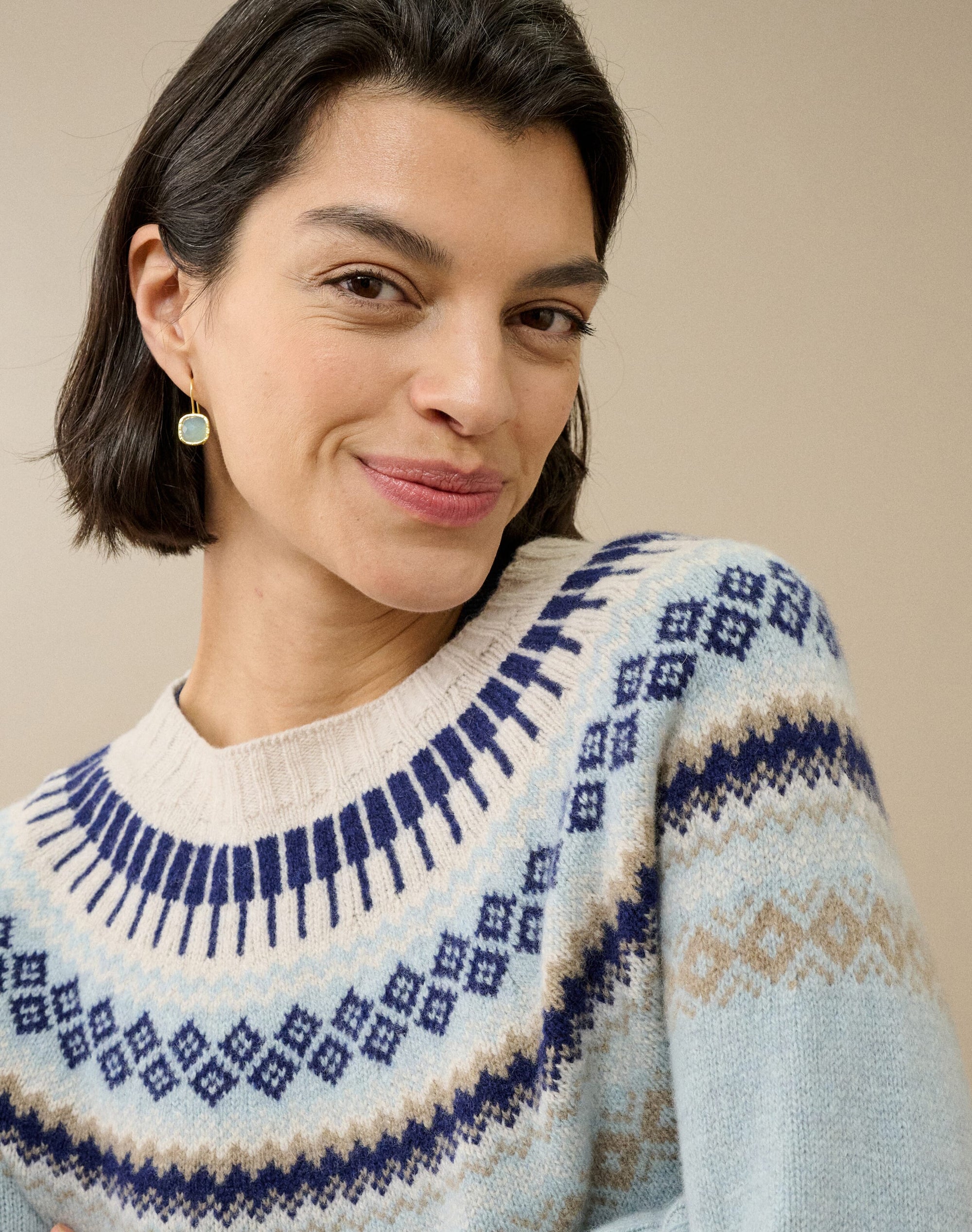 Supersoft Lambswool Fair Isle Yoke Jumper