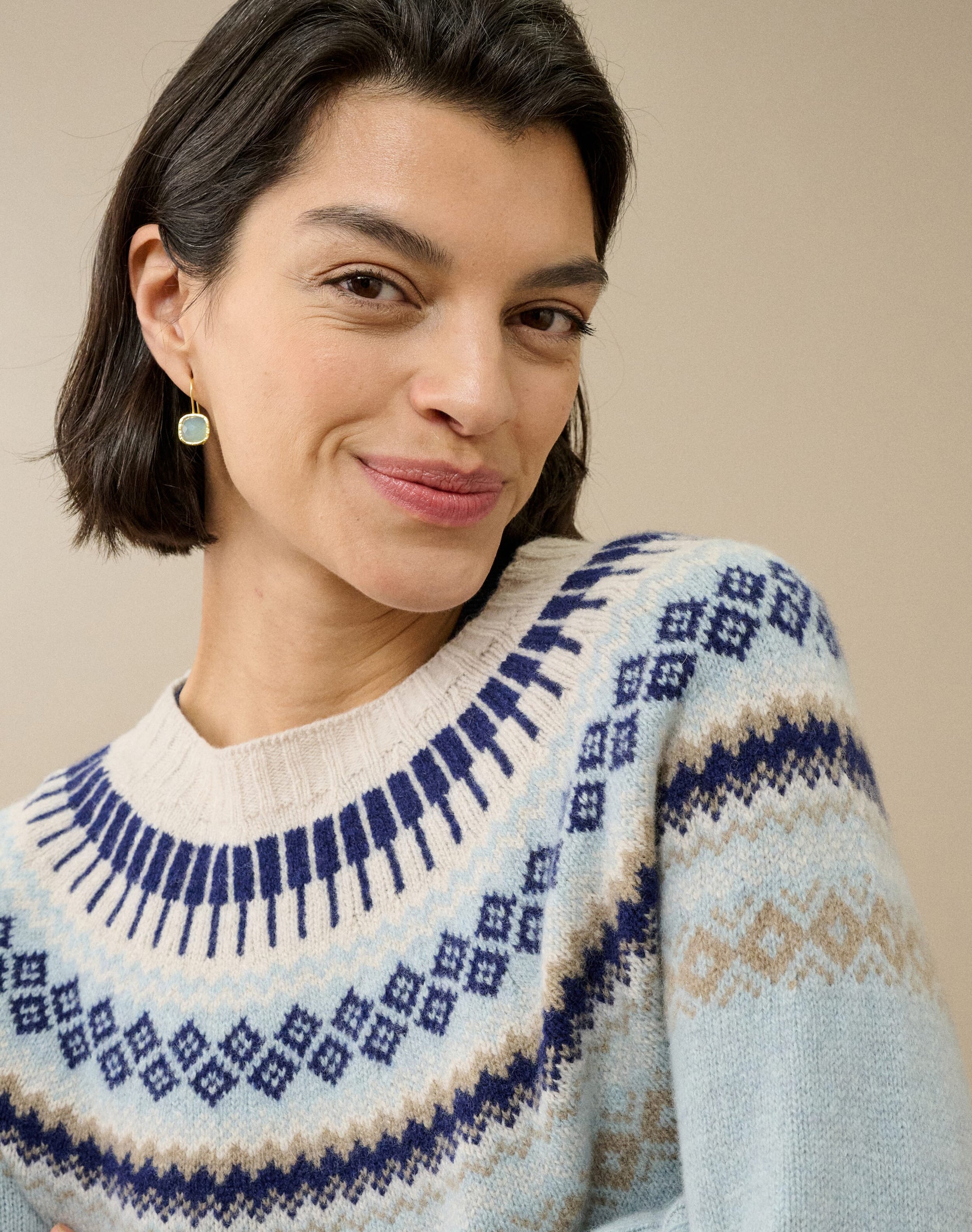 Supersoft Lambswool Fair Isle Yoke Jumper