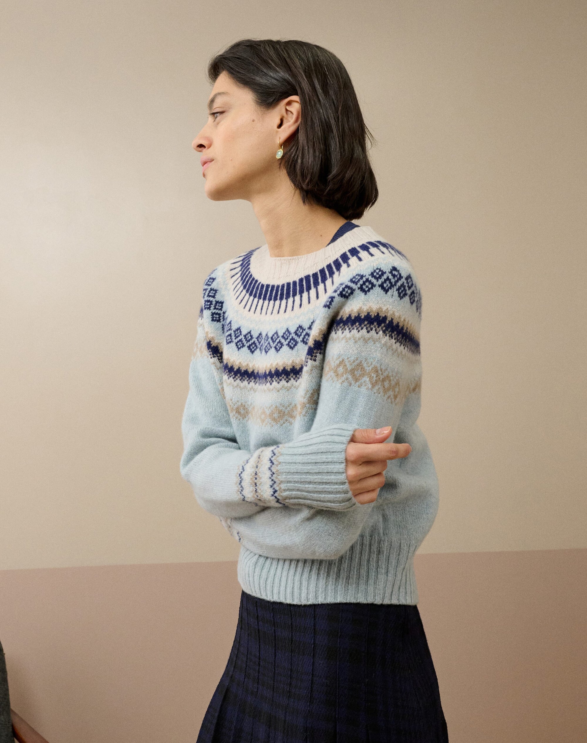 Supersoft Lambswool Fair Isle Yoke Jumper