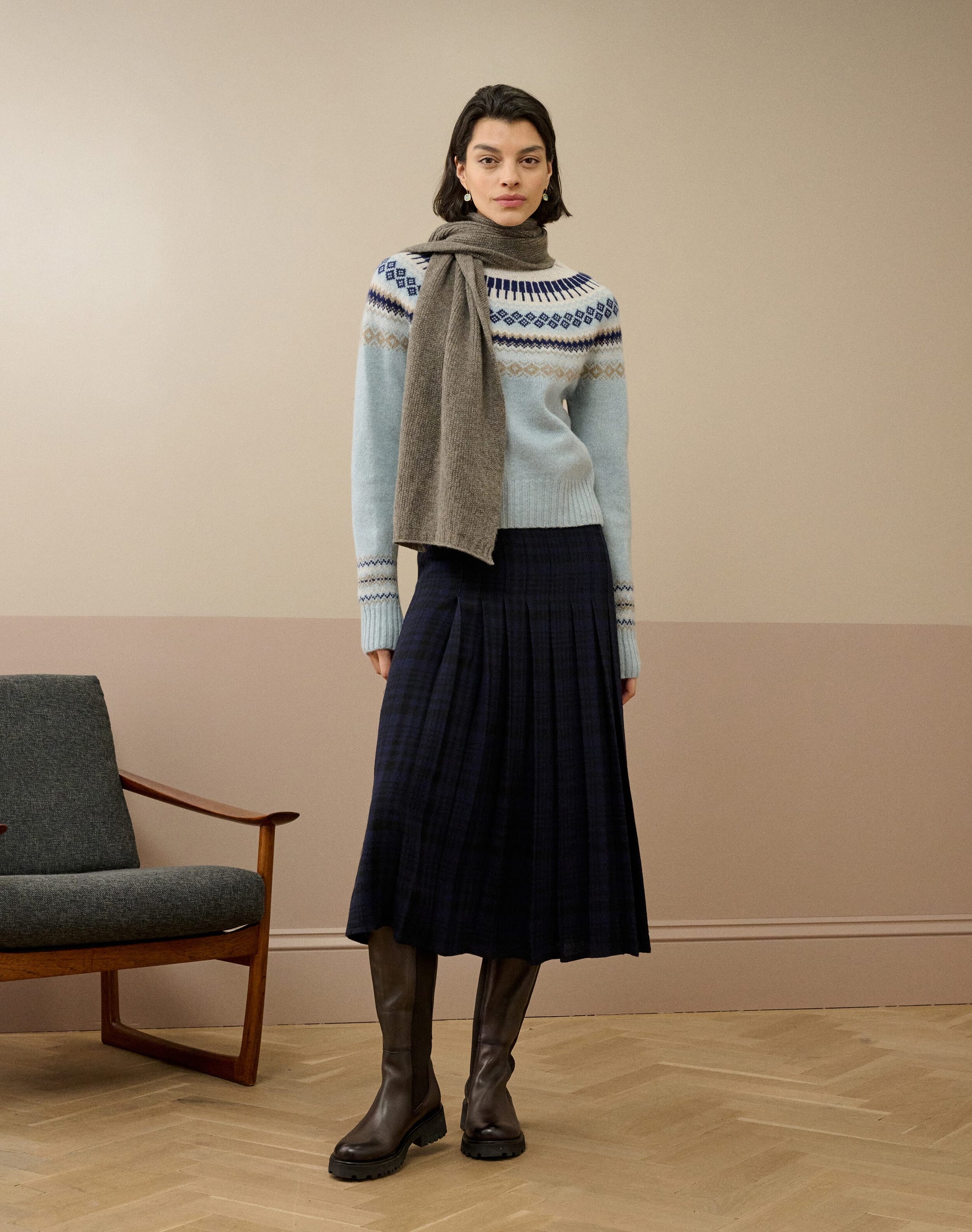 Supersoft Lambswool Fair Isle Yoke Jumper
