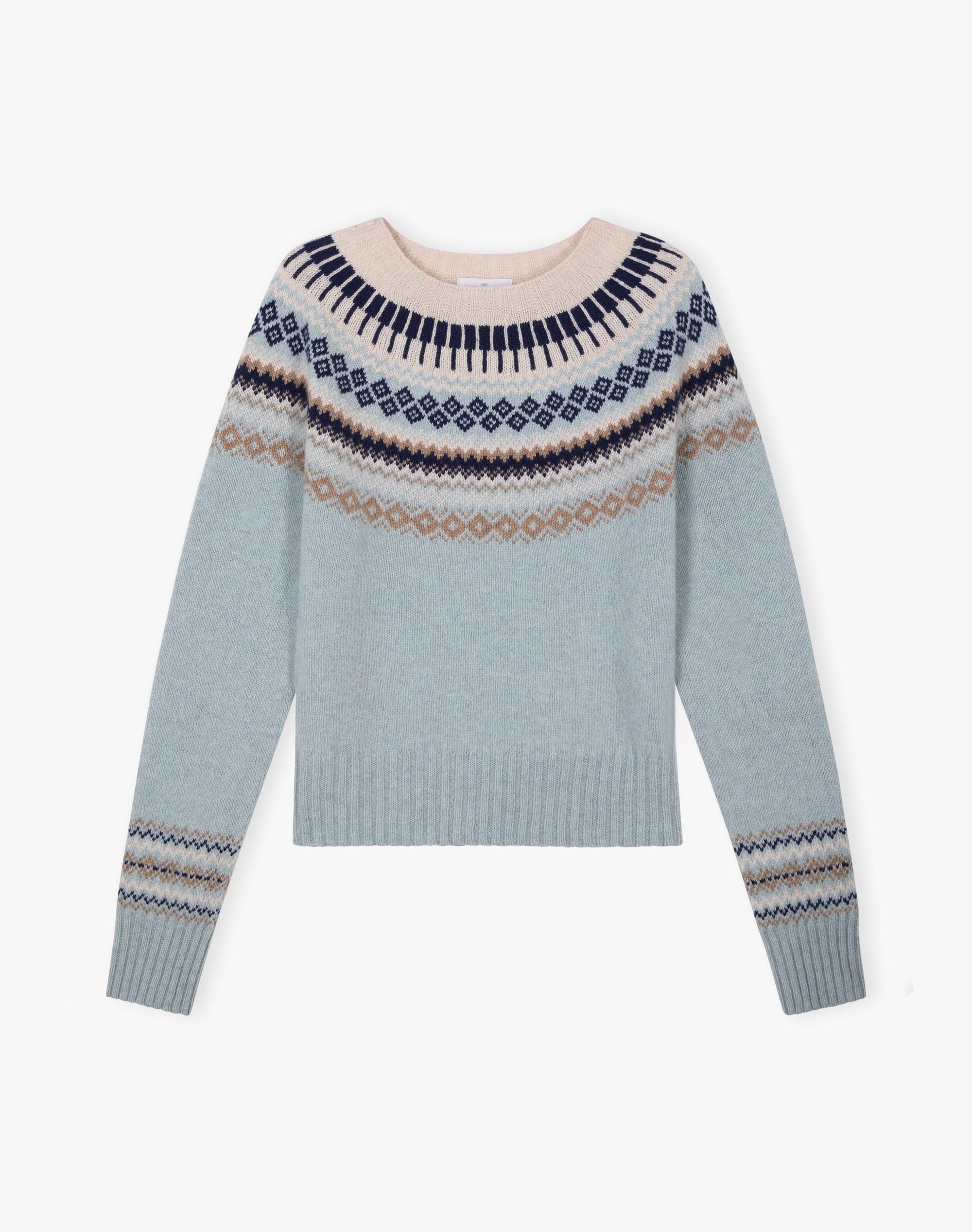Supersoft Lambswool Fair Isle Yoke Jumper