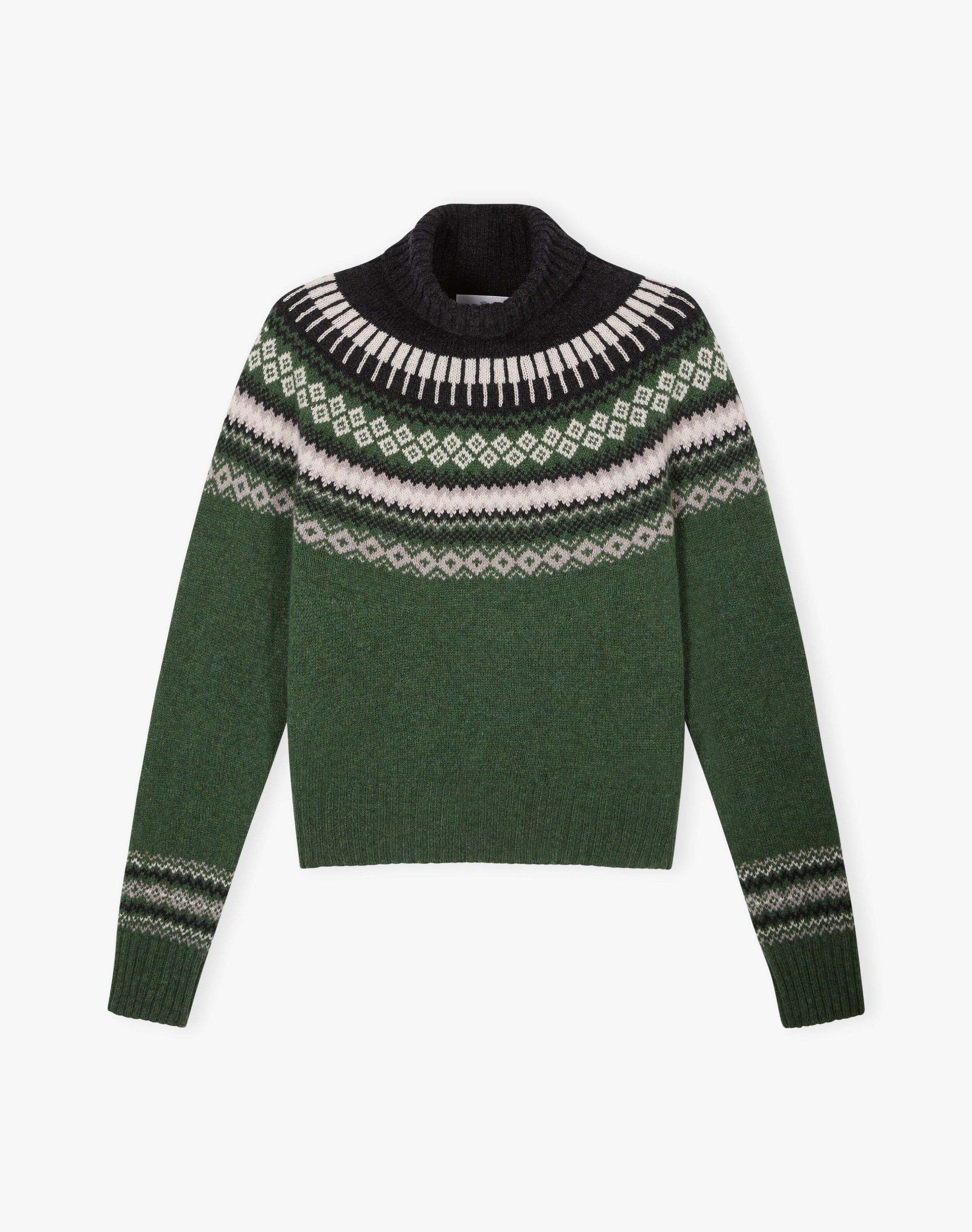 Supersoft Lambswool Fair Isle Yoke Polo