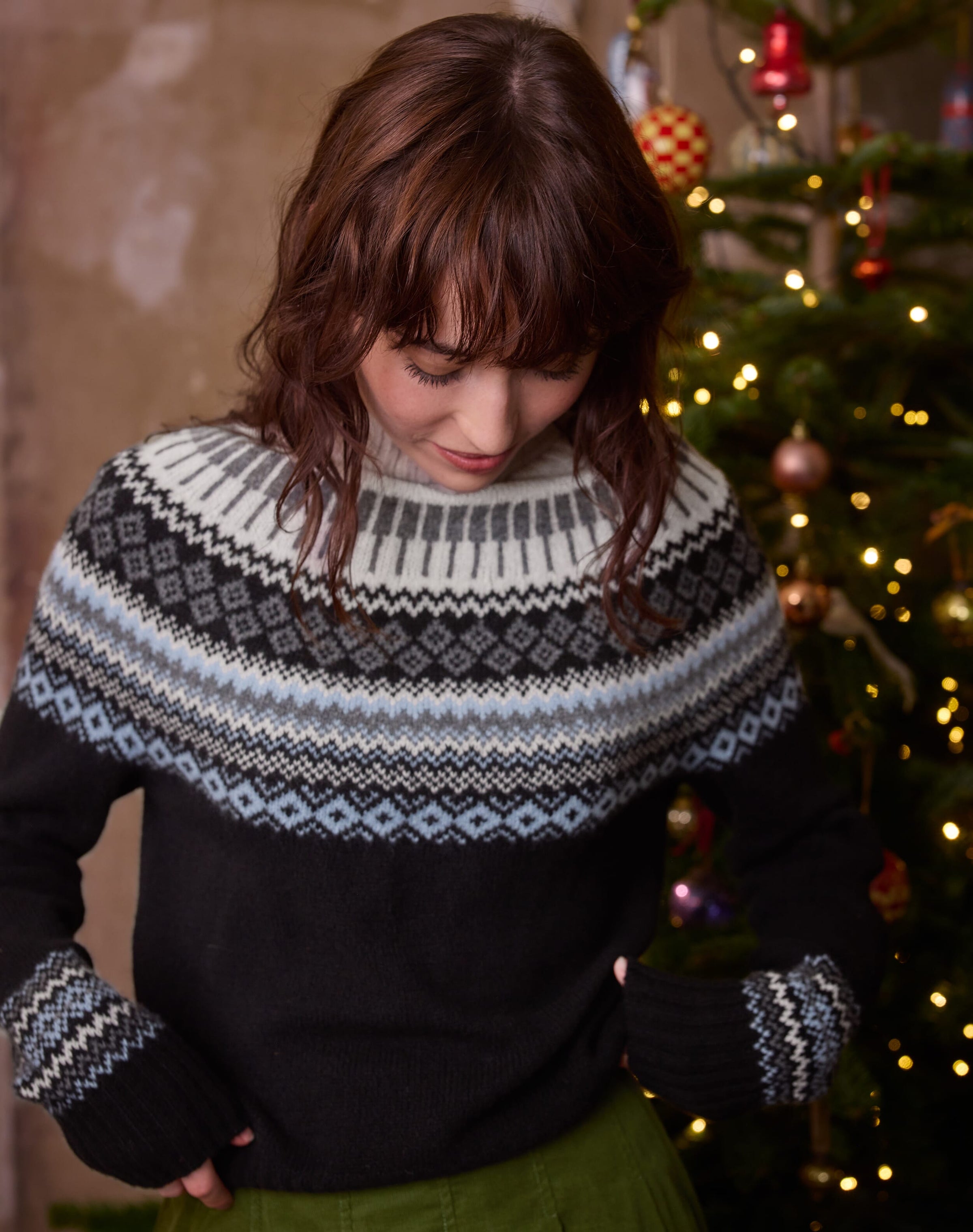 Supersoft Lambswool Fair Isle Yoke Polo