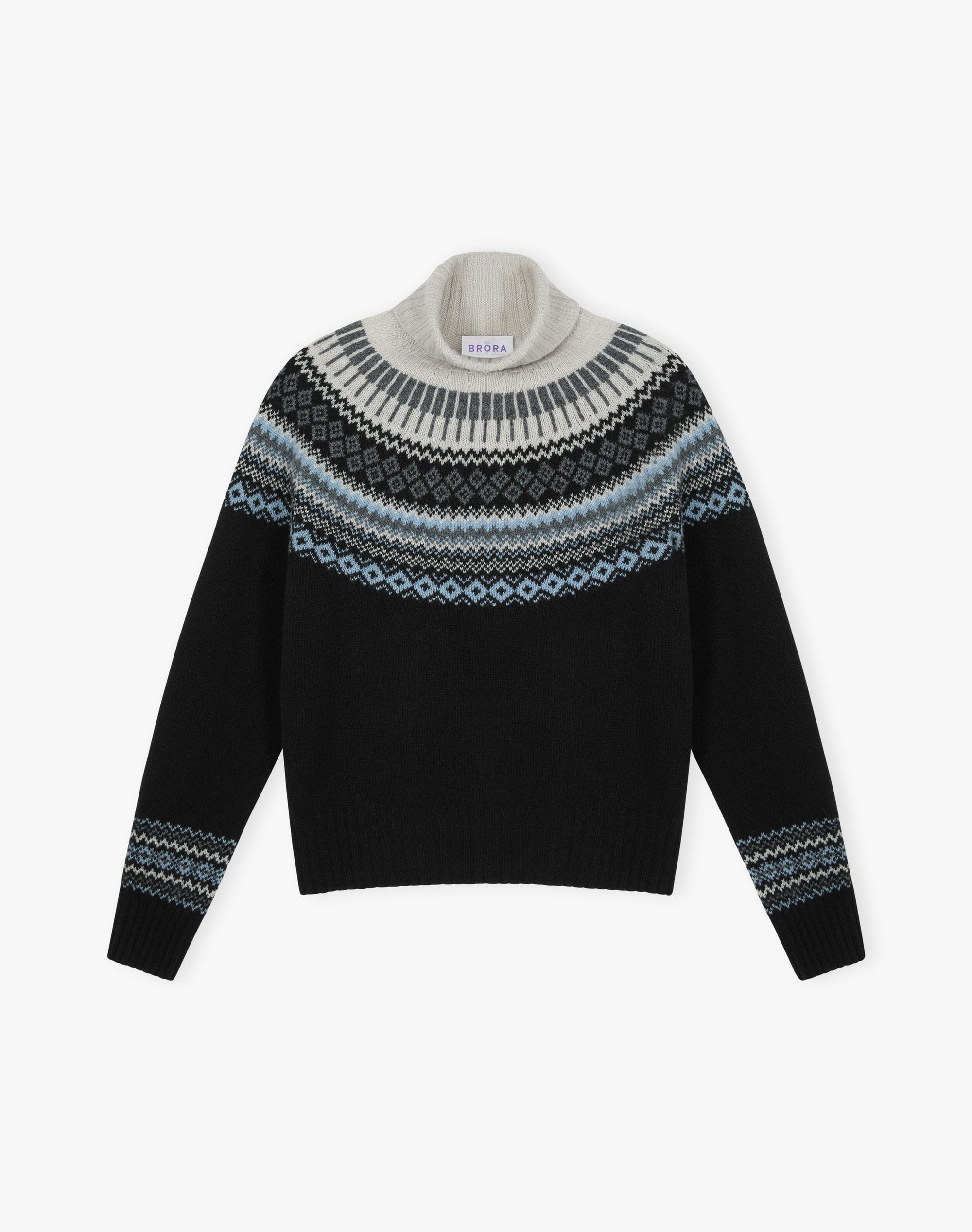Supersoft Lambswool Fair Isle Yoke Polo