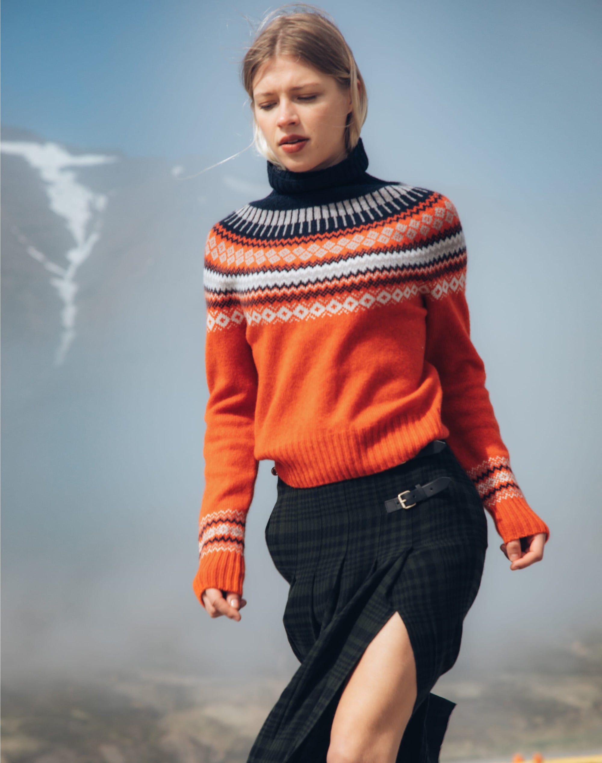 Supersoft Lambswool Fair Isle Yoke Polo