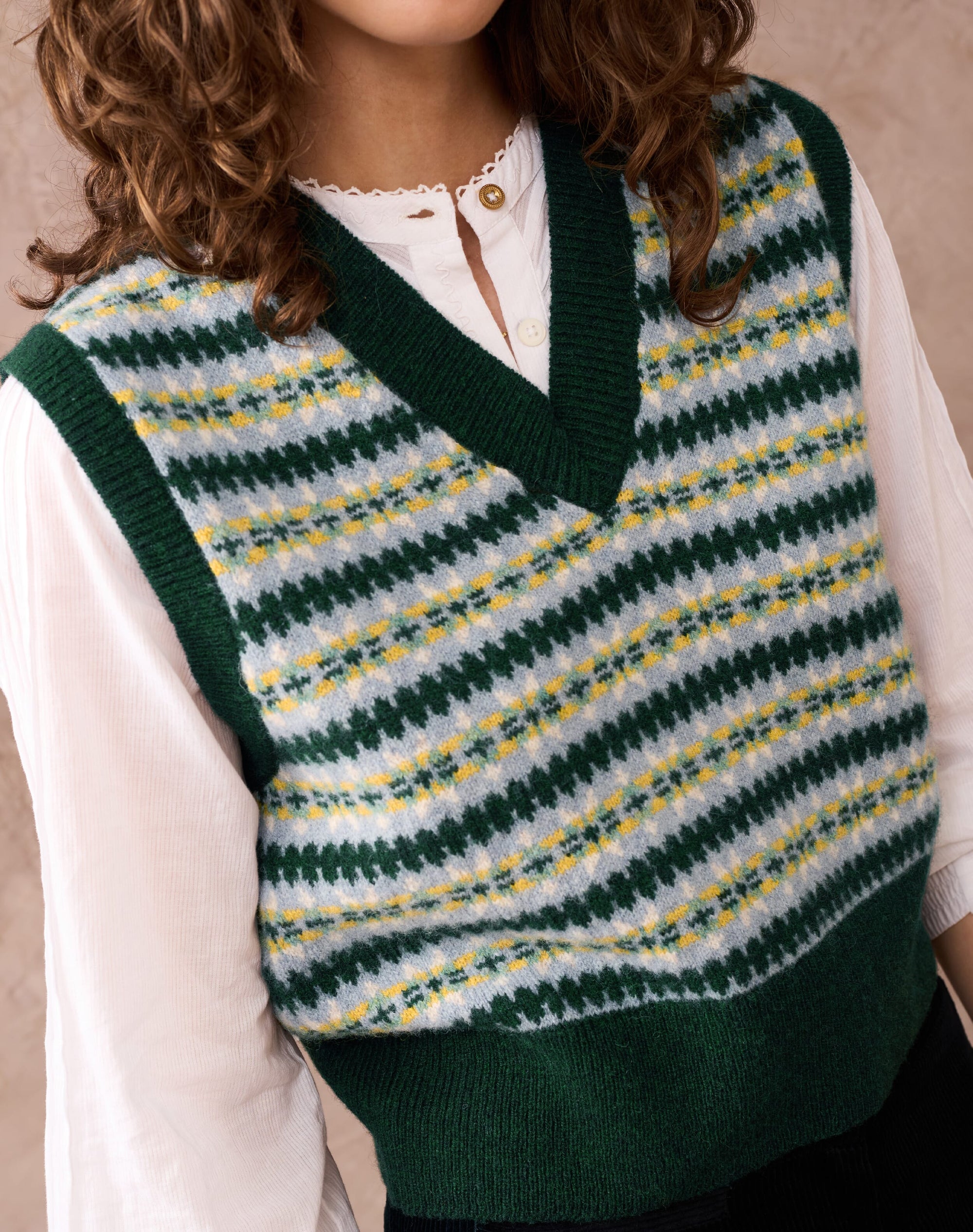 Merino Lambswool Fair Isle Tank