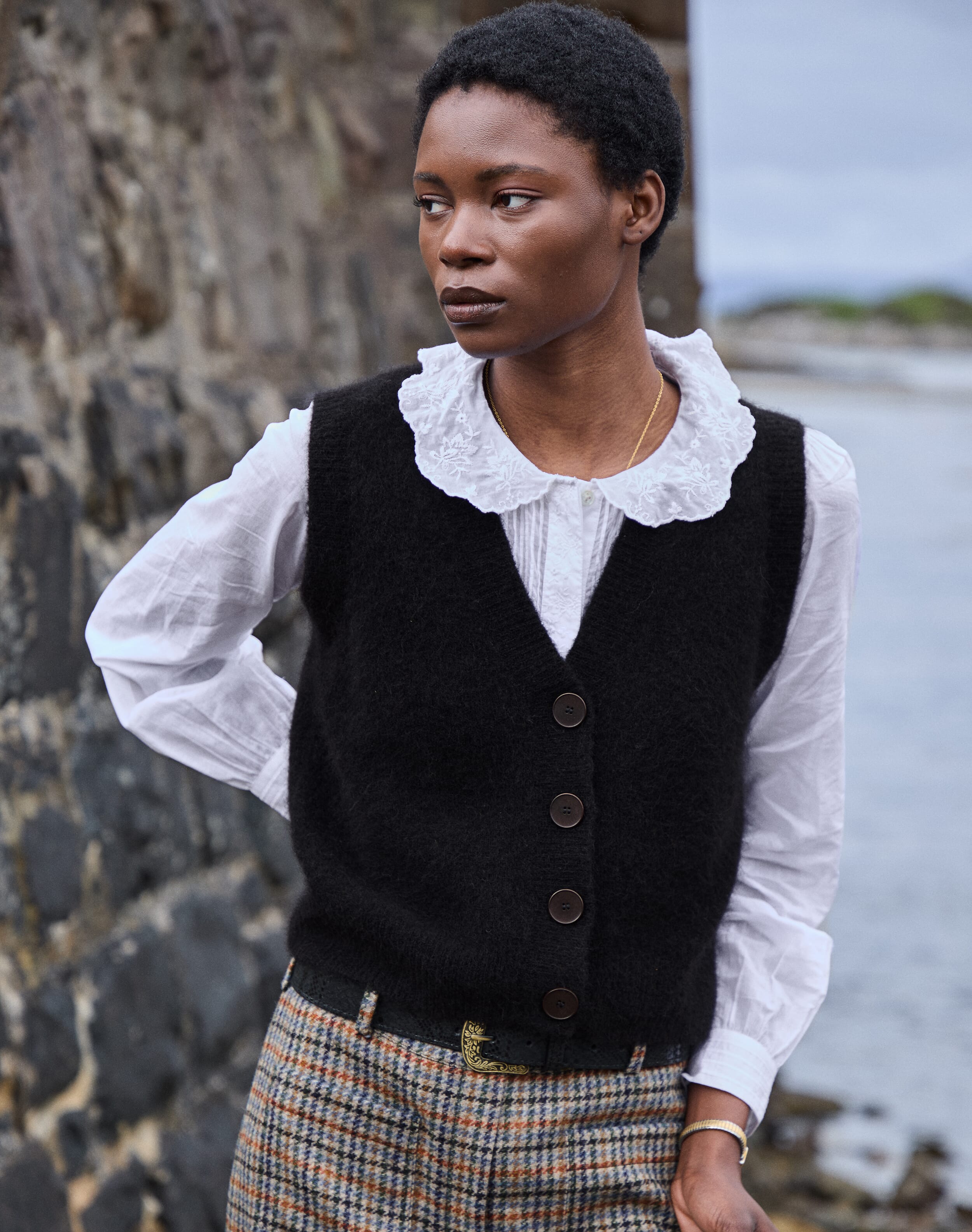 Alpaca V Neck Waistcoat