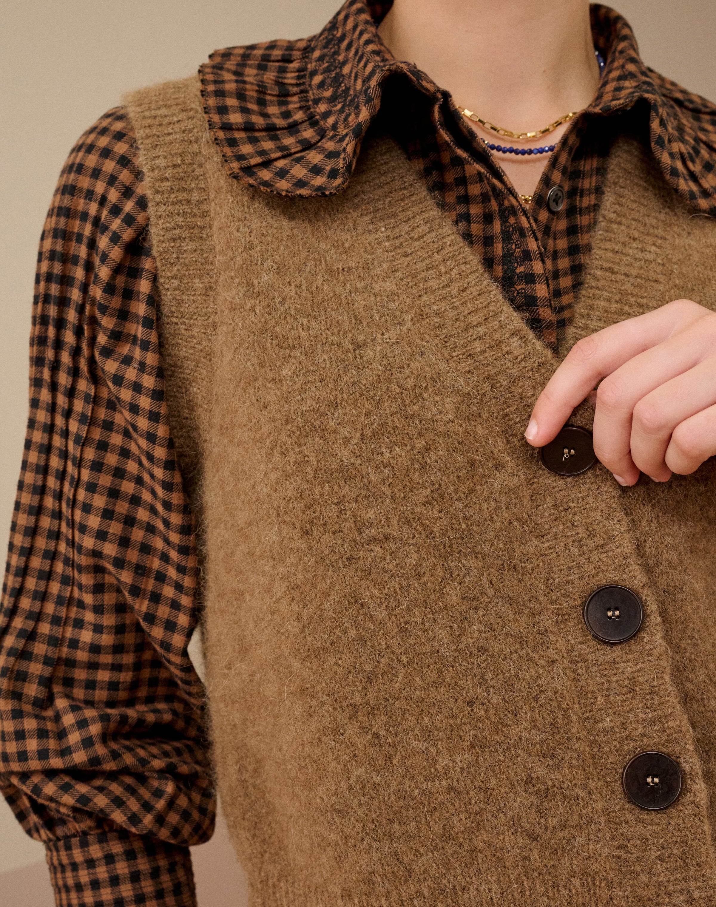 Alpaca V Neck Waistcoat