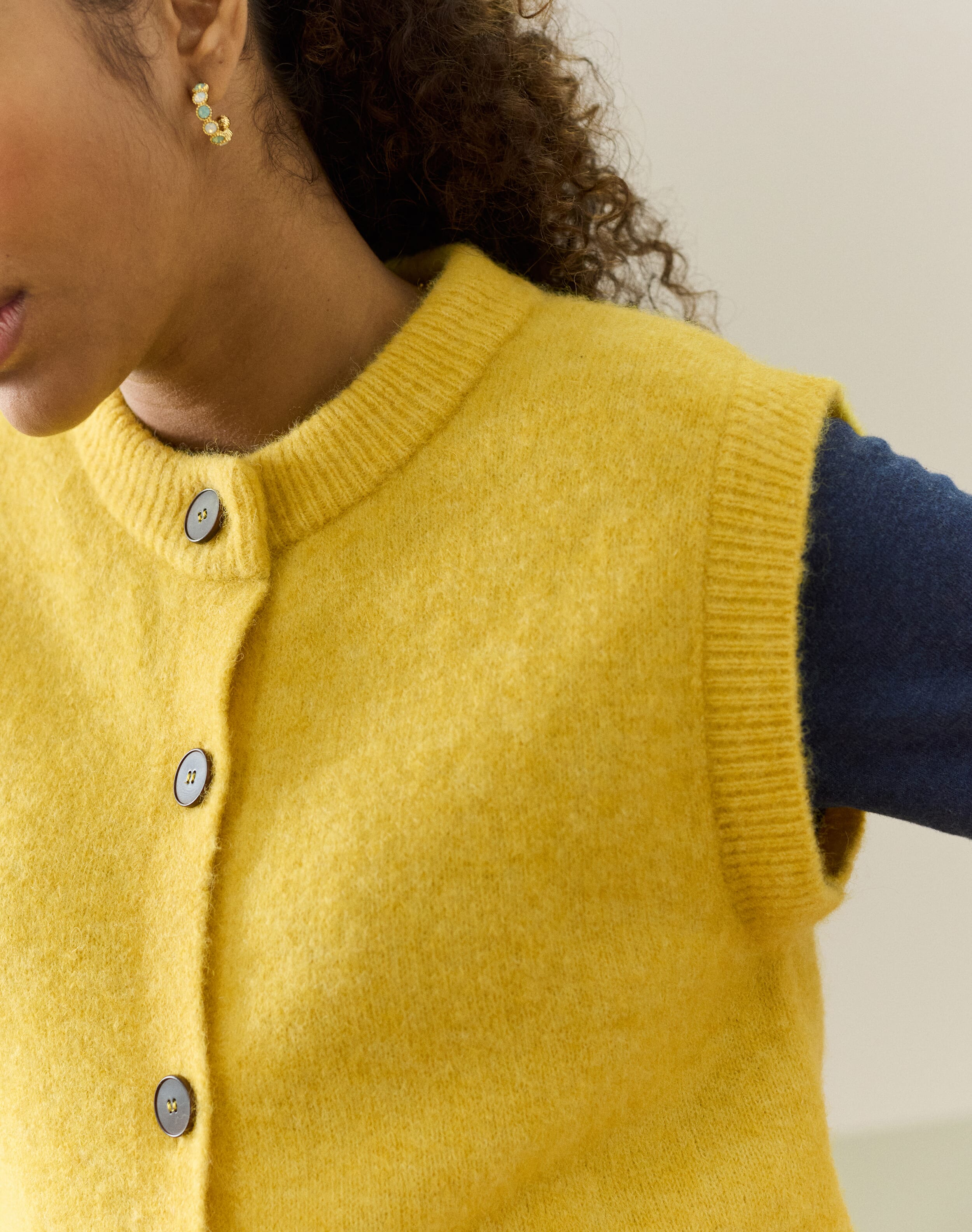 Alpaca Round Neck Waistcoat