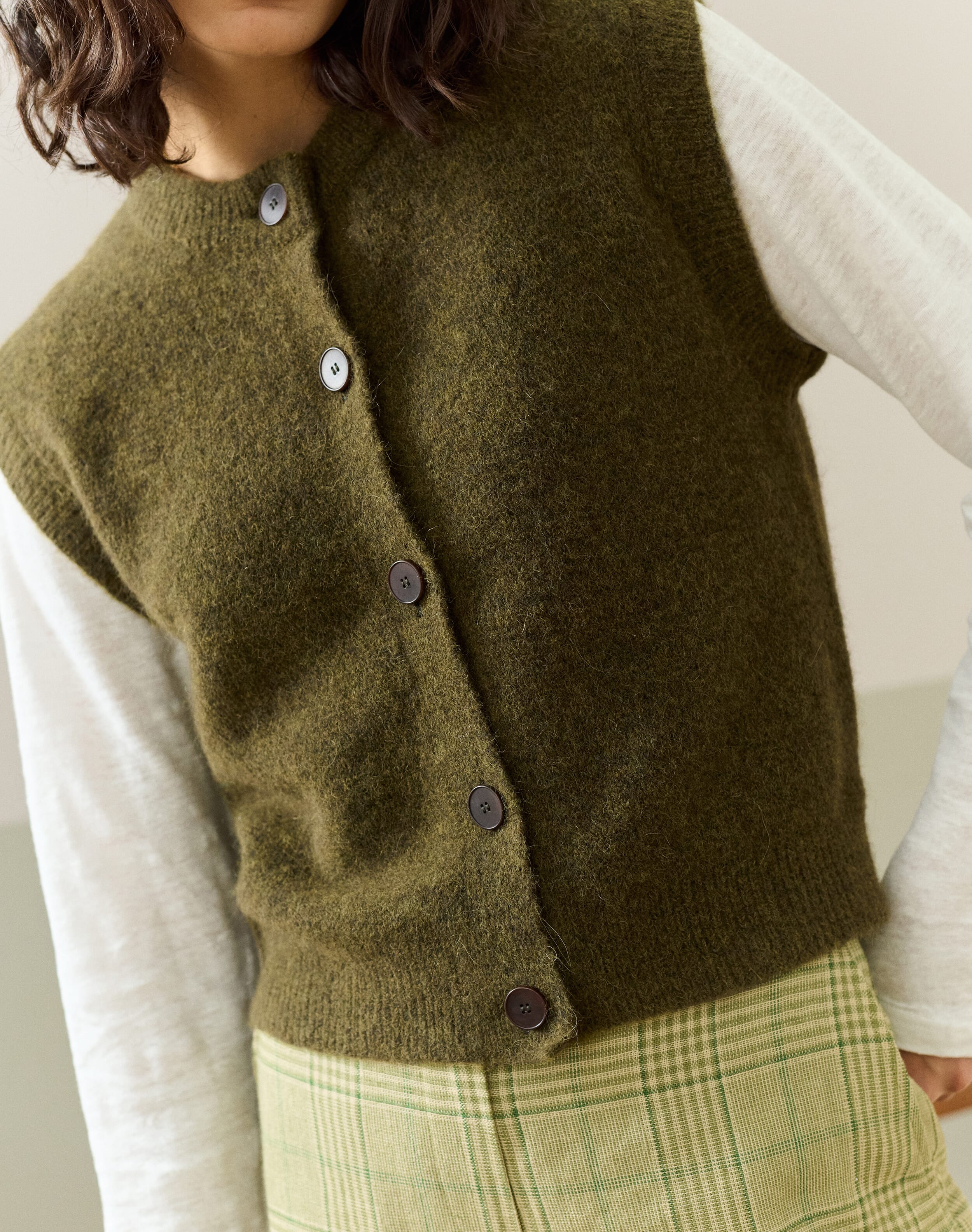 Alpaca Round Neck Waistcoat