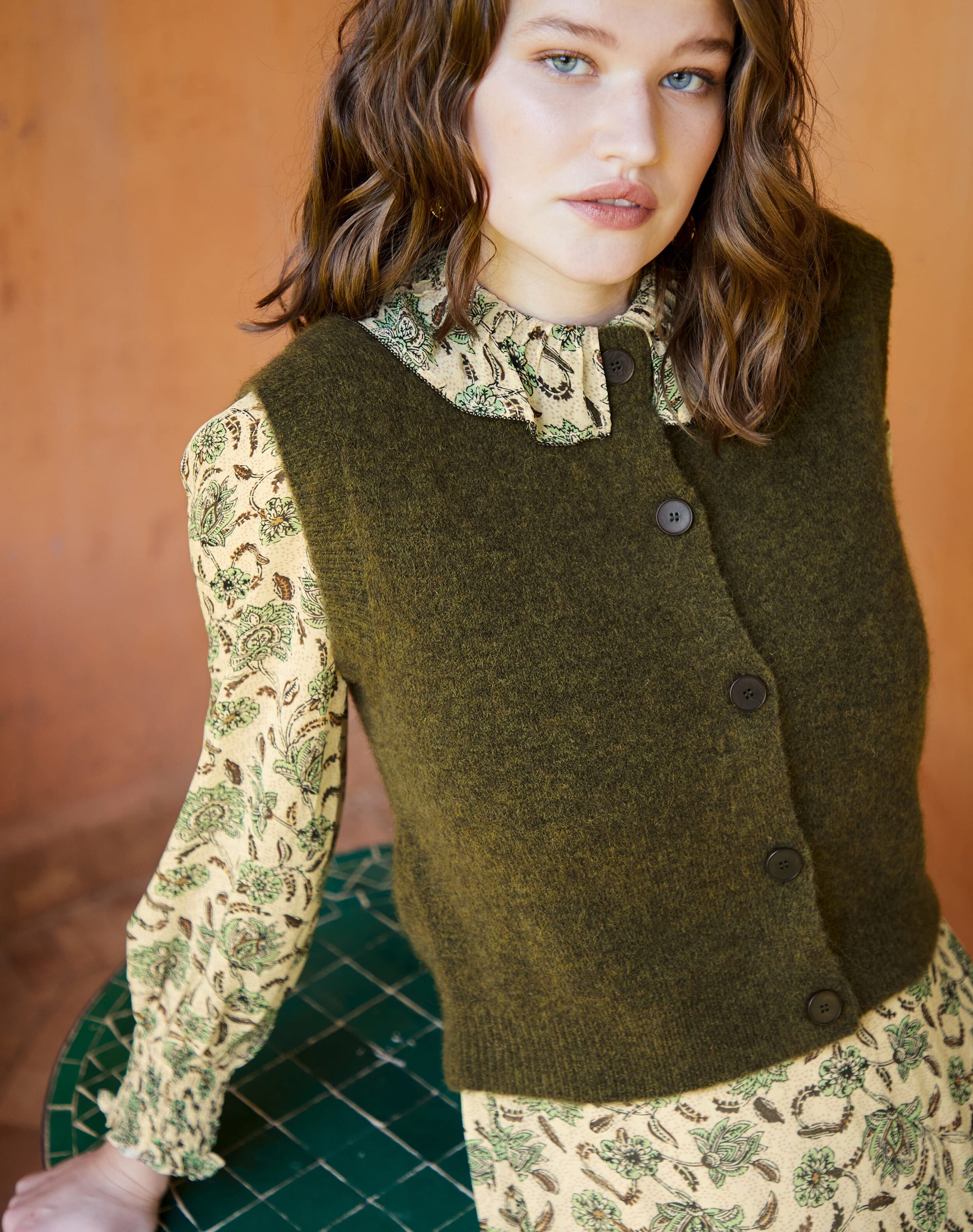 Alpaca Round Neck Waistcoat