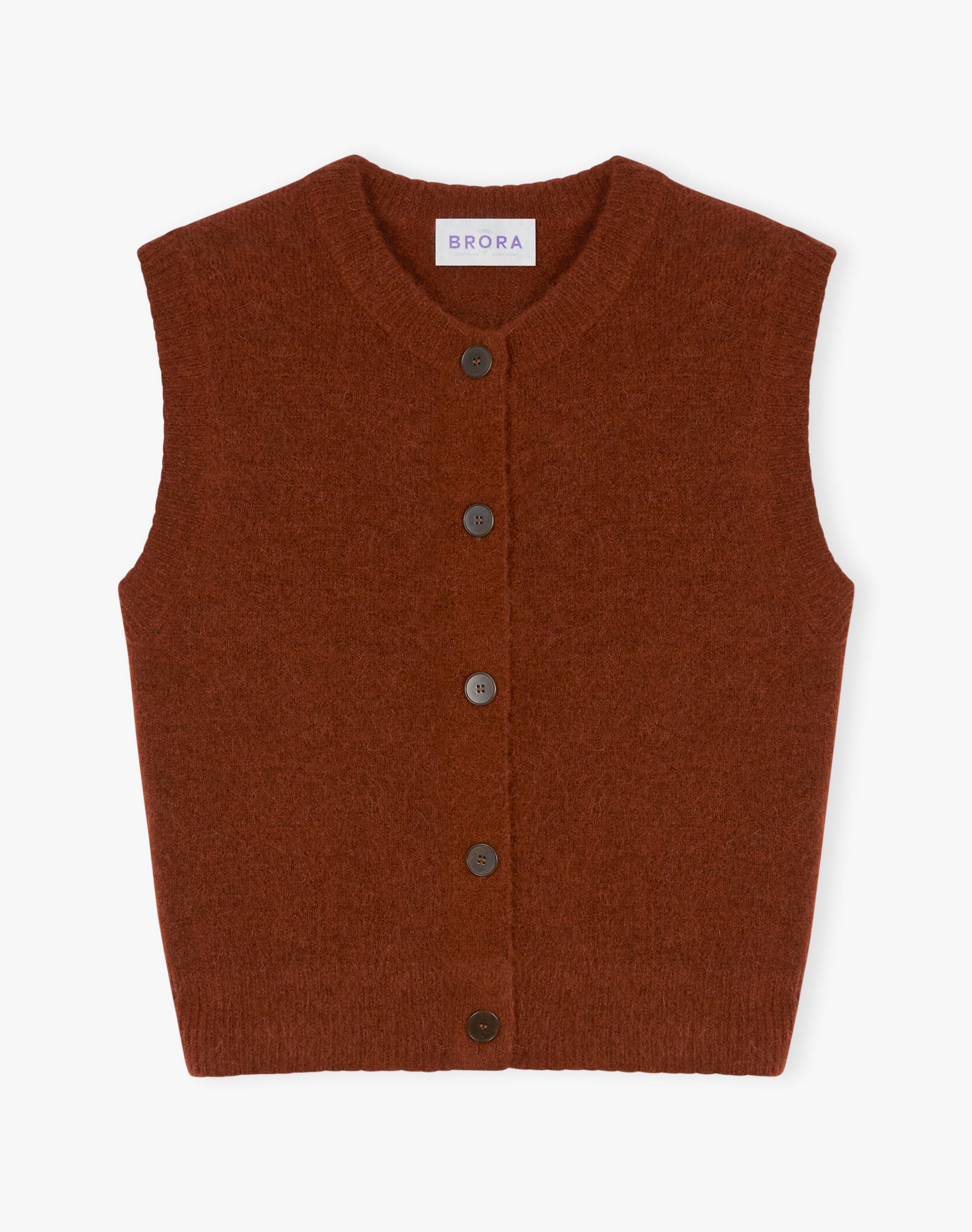 Alpaca Round Neck Waistcoat