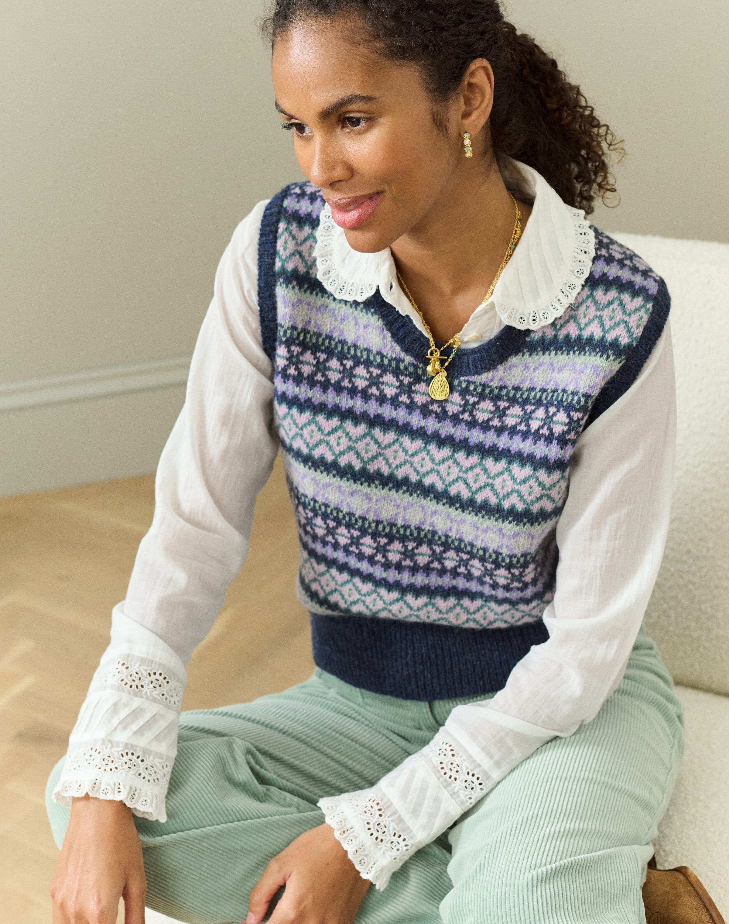 Wool Fair Isle Tank