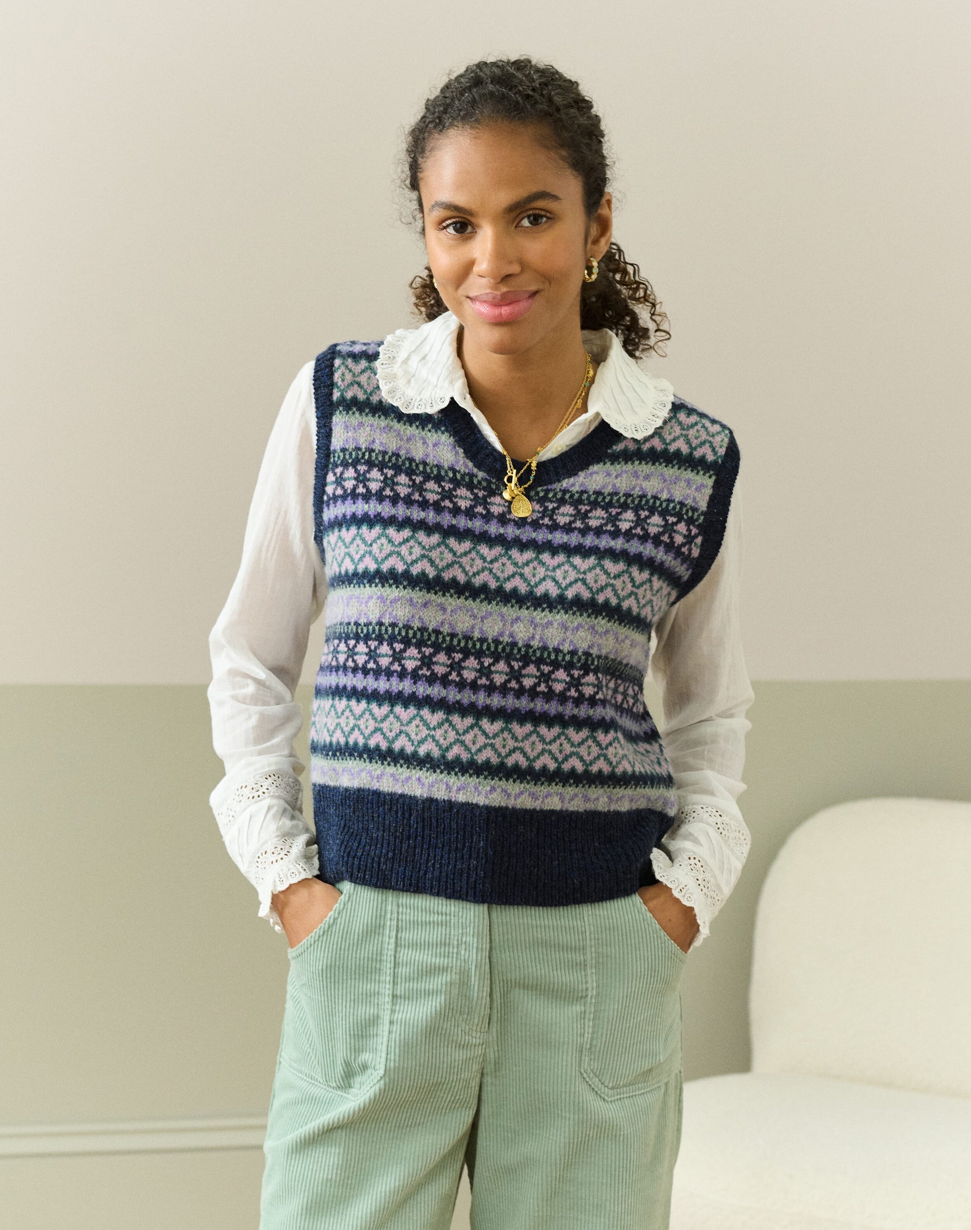 Wool Fair Isle Tank
