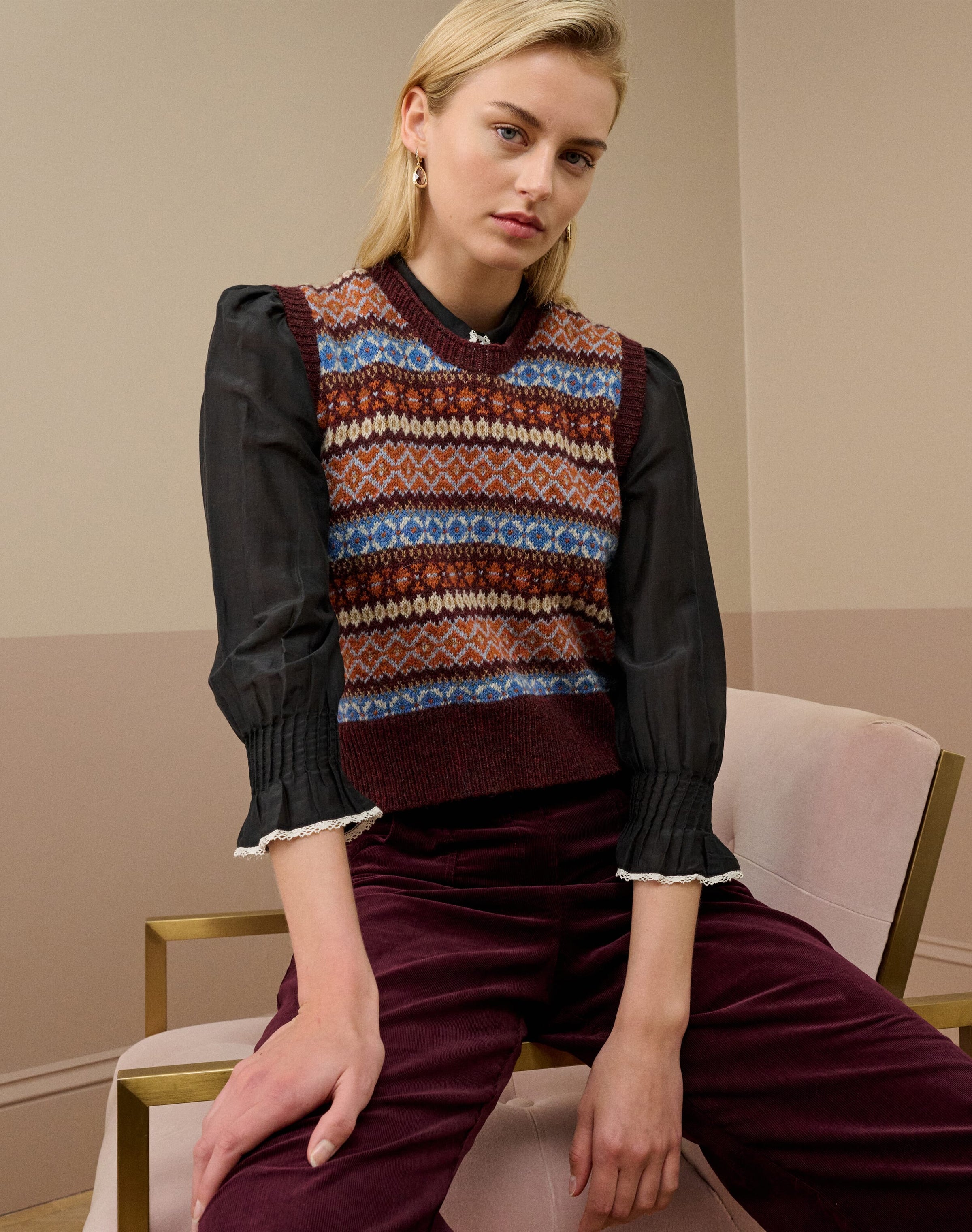 Wool Fair Isle Tank