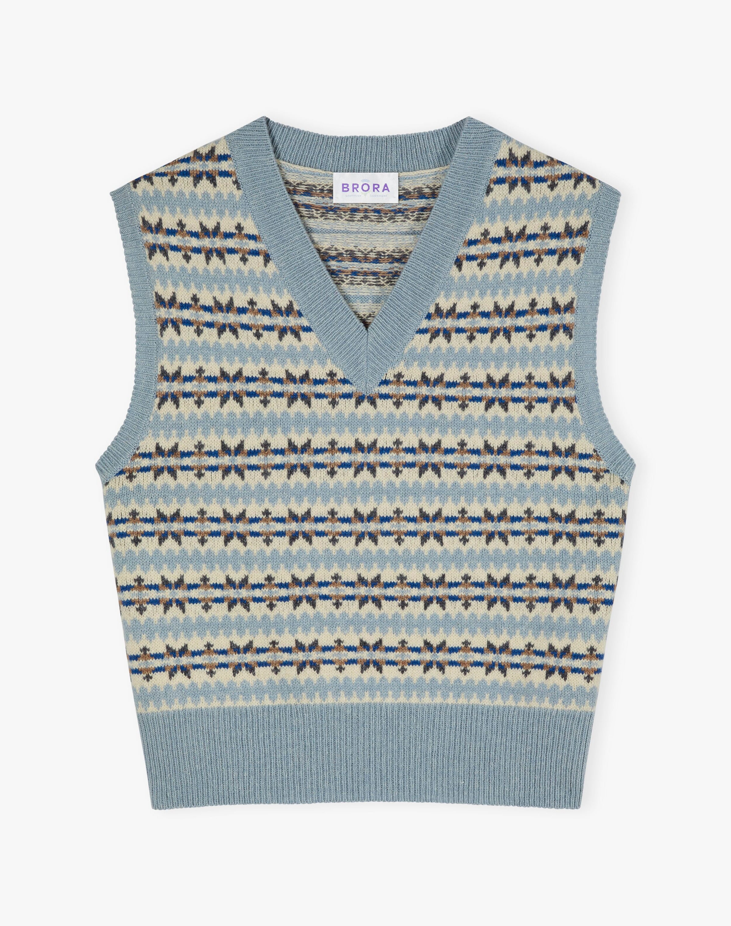 Lambswool Cotton Fair Isle Tank