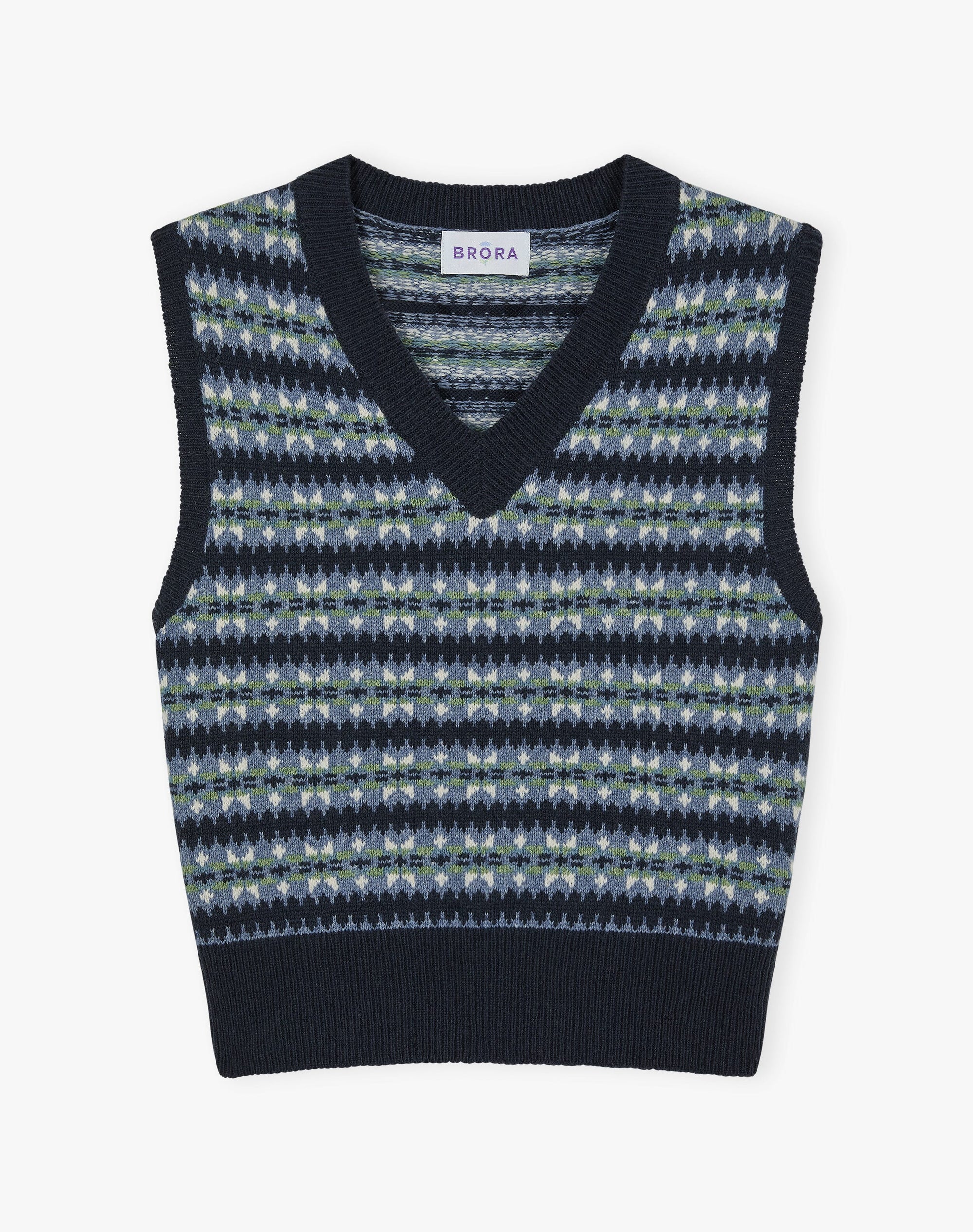 Lambswool Cotton Fair Isle Tank
