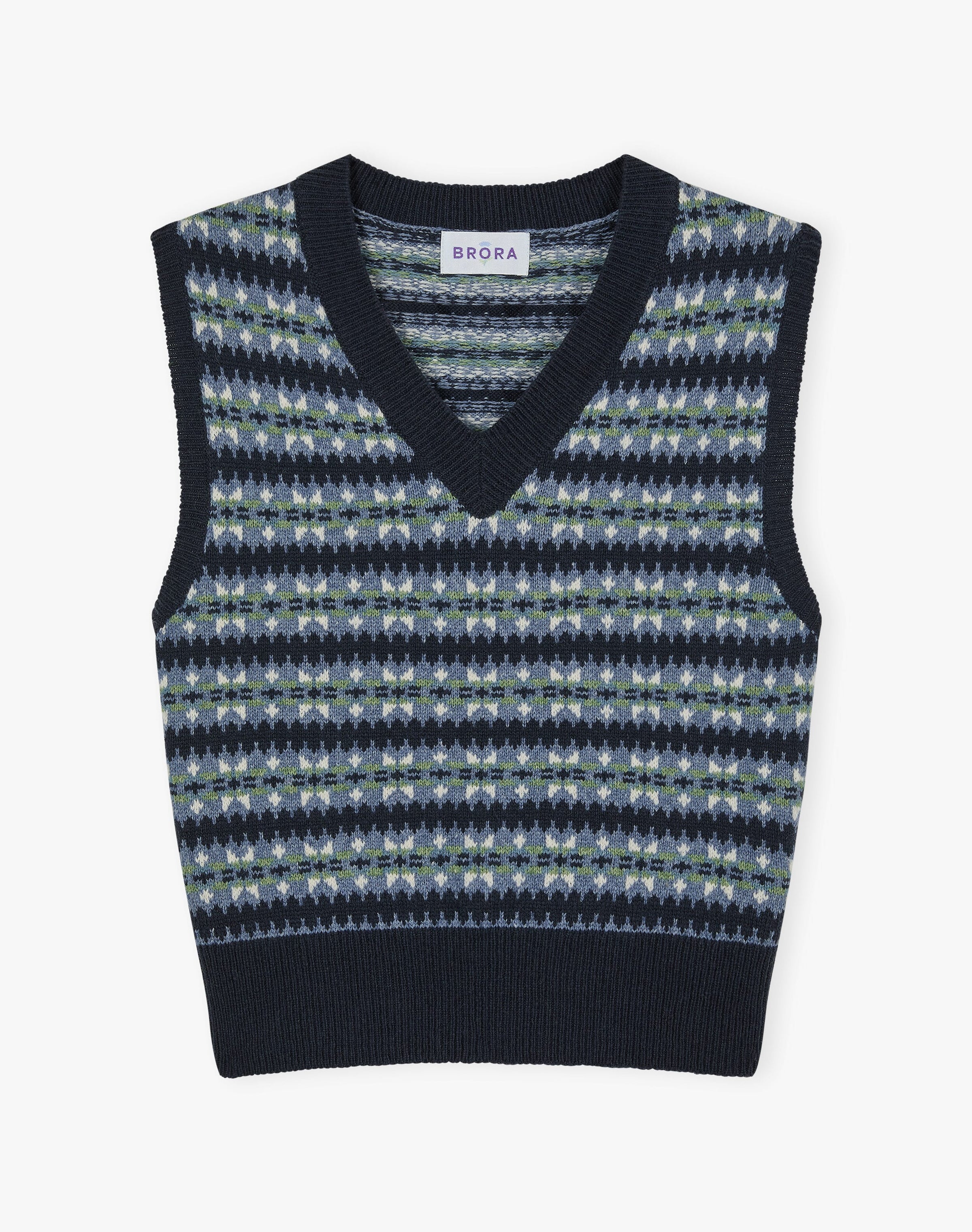 Lambswool Cotton Fair Isle Tank