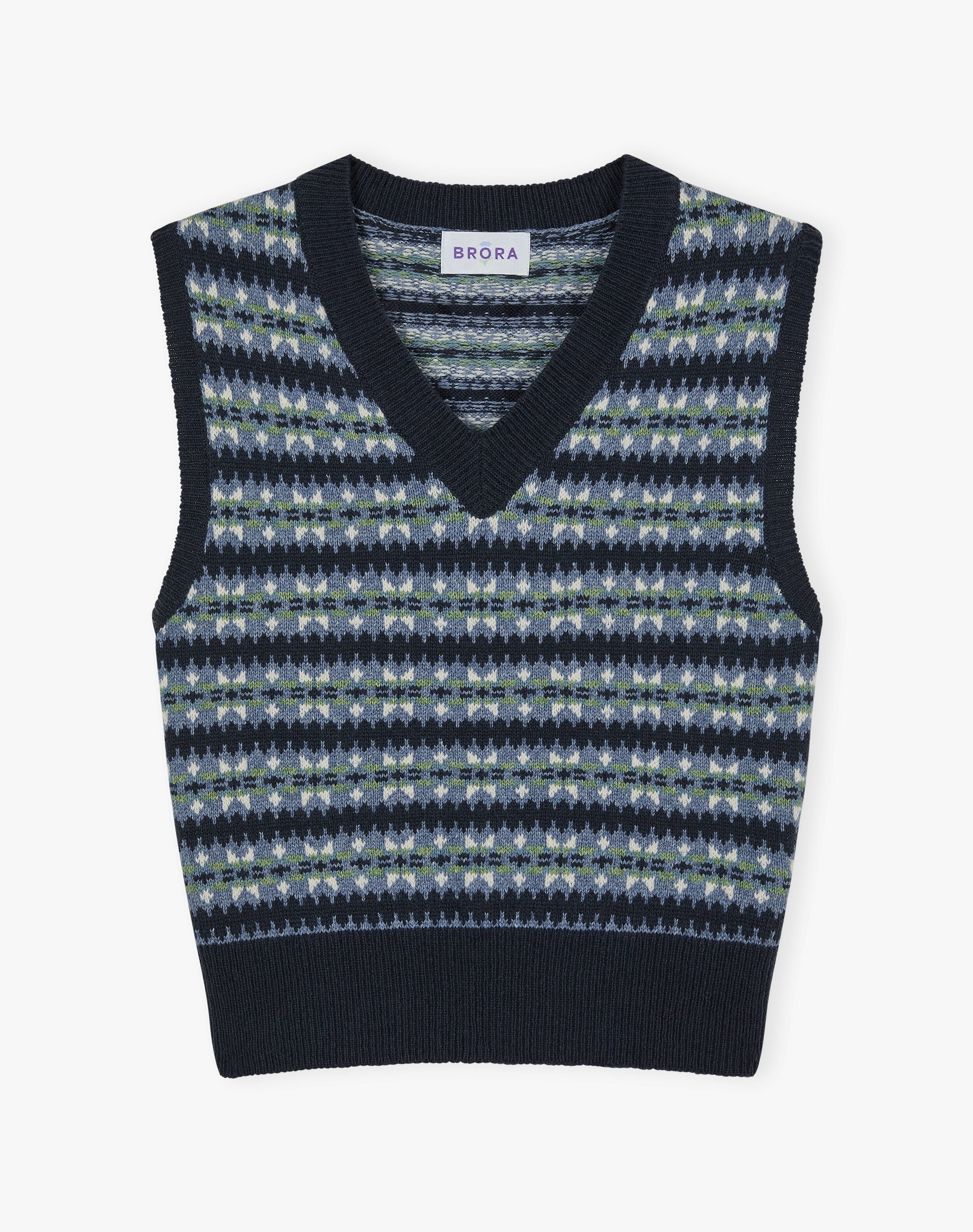 Lambswool Cotton Fair Isle Tank