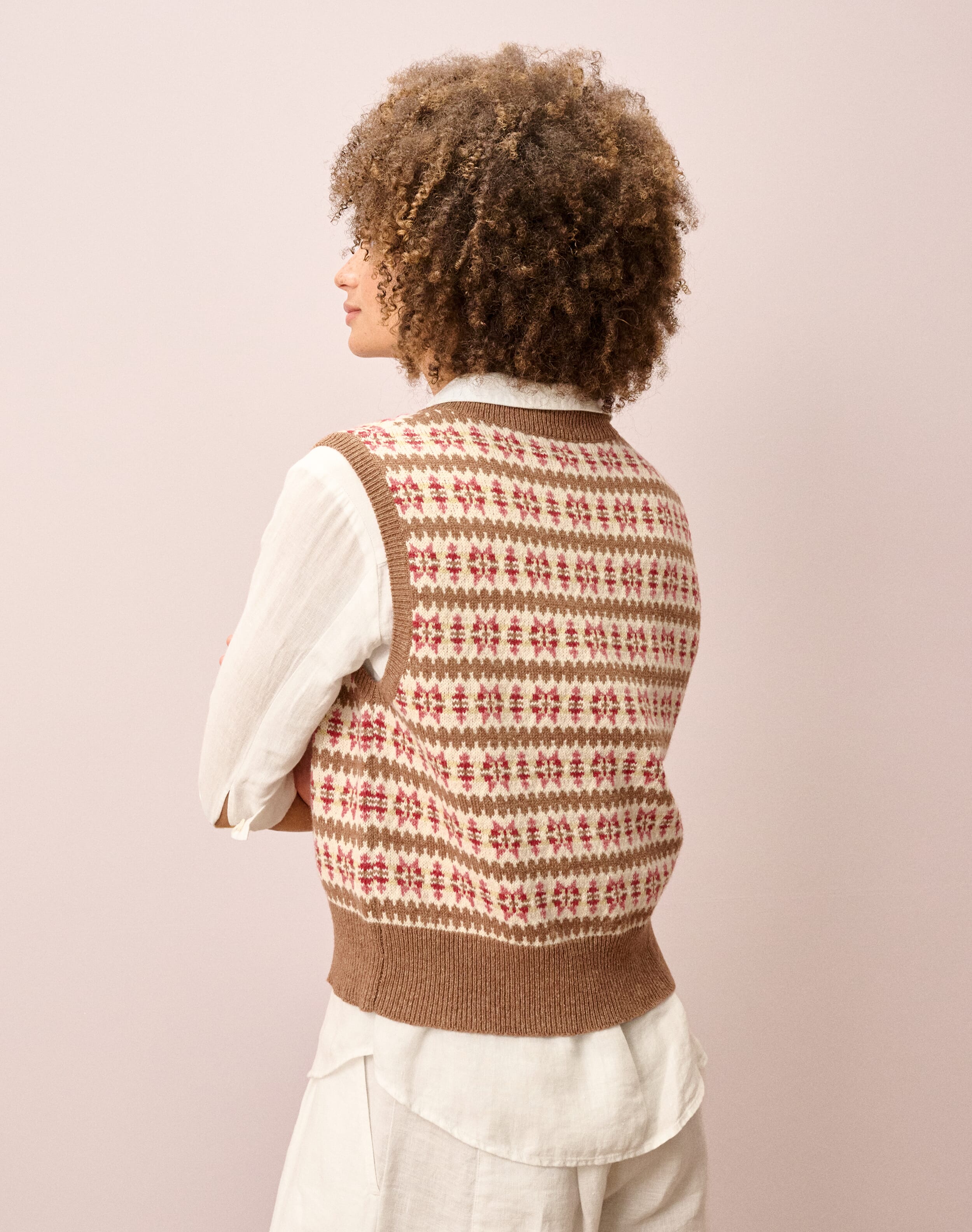 Lambswool Cotton Fair Isle Tank