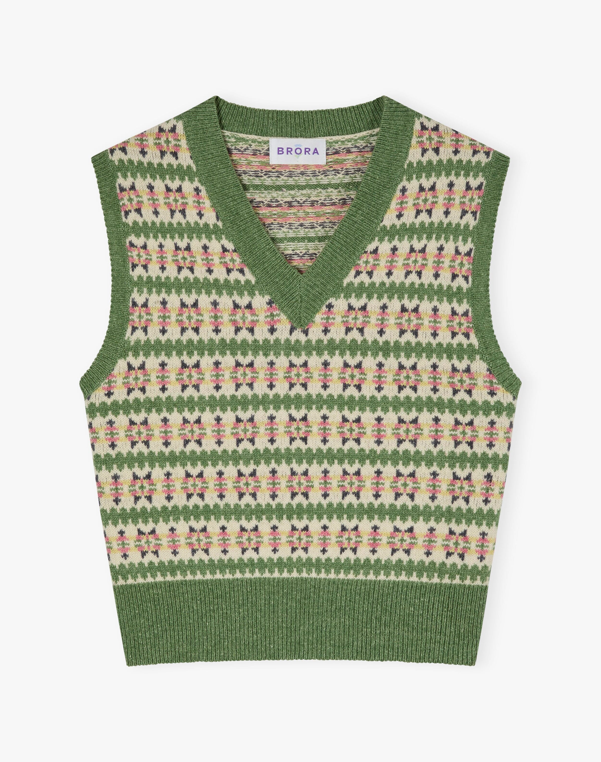 Lambswool Cotton Fair Isle Tank