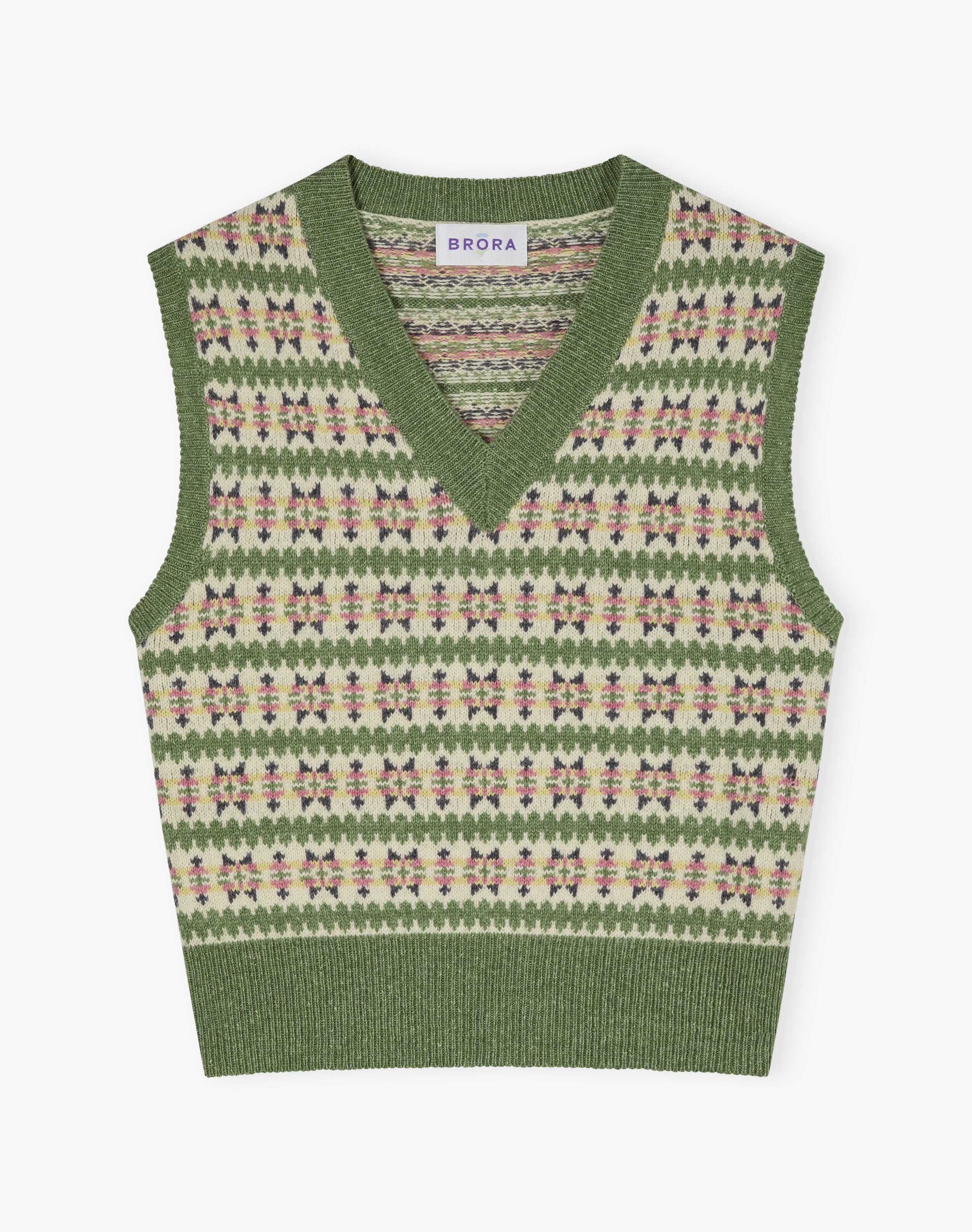 Lambswool Cotton Fair Isle Tank