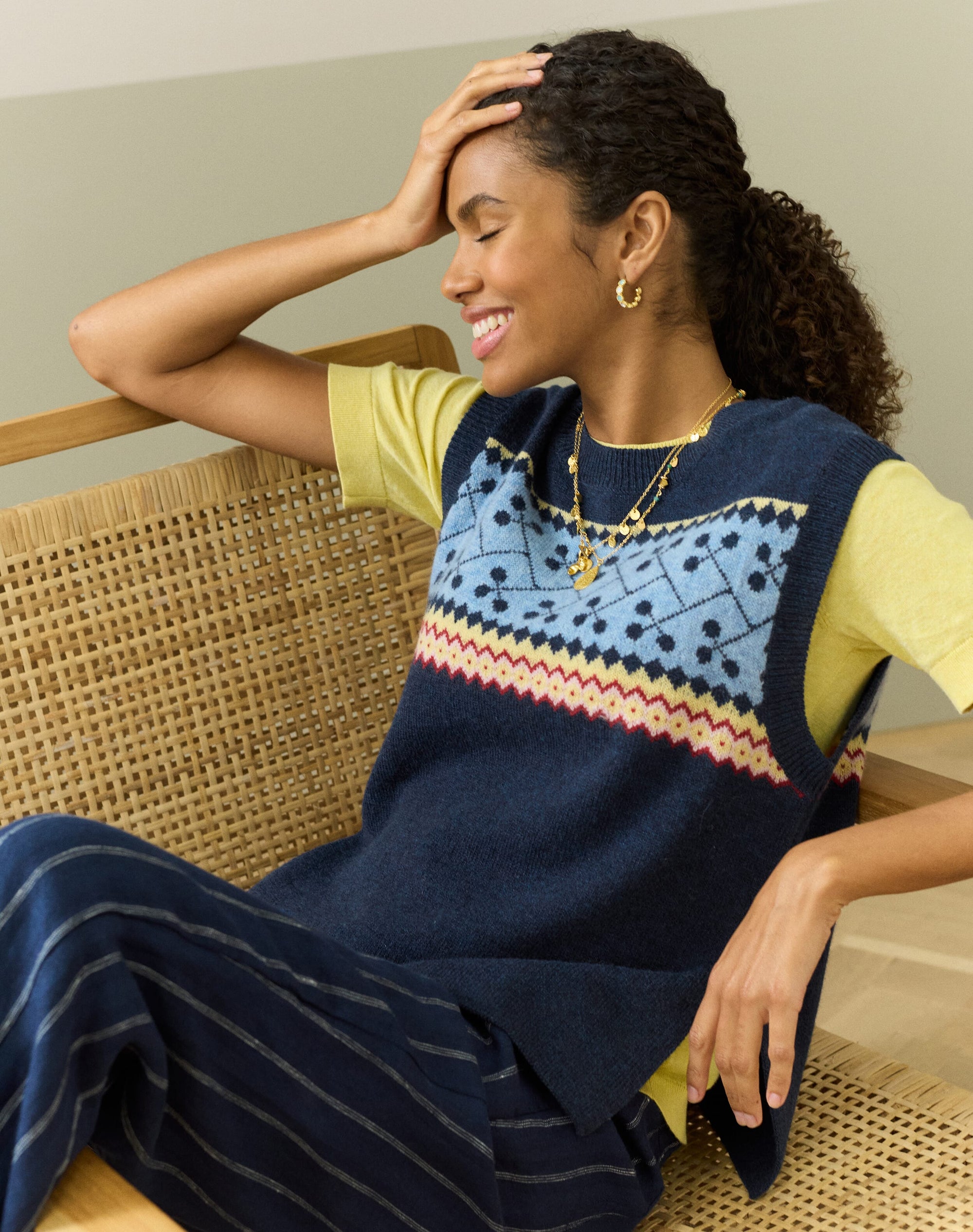 Merino Lambswool Folk Tank