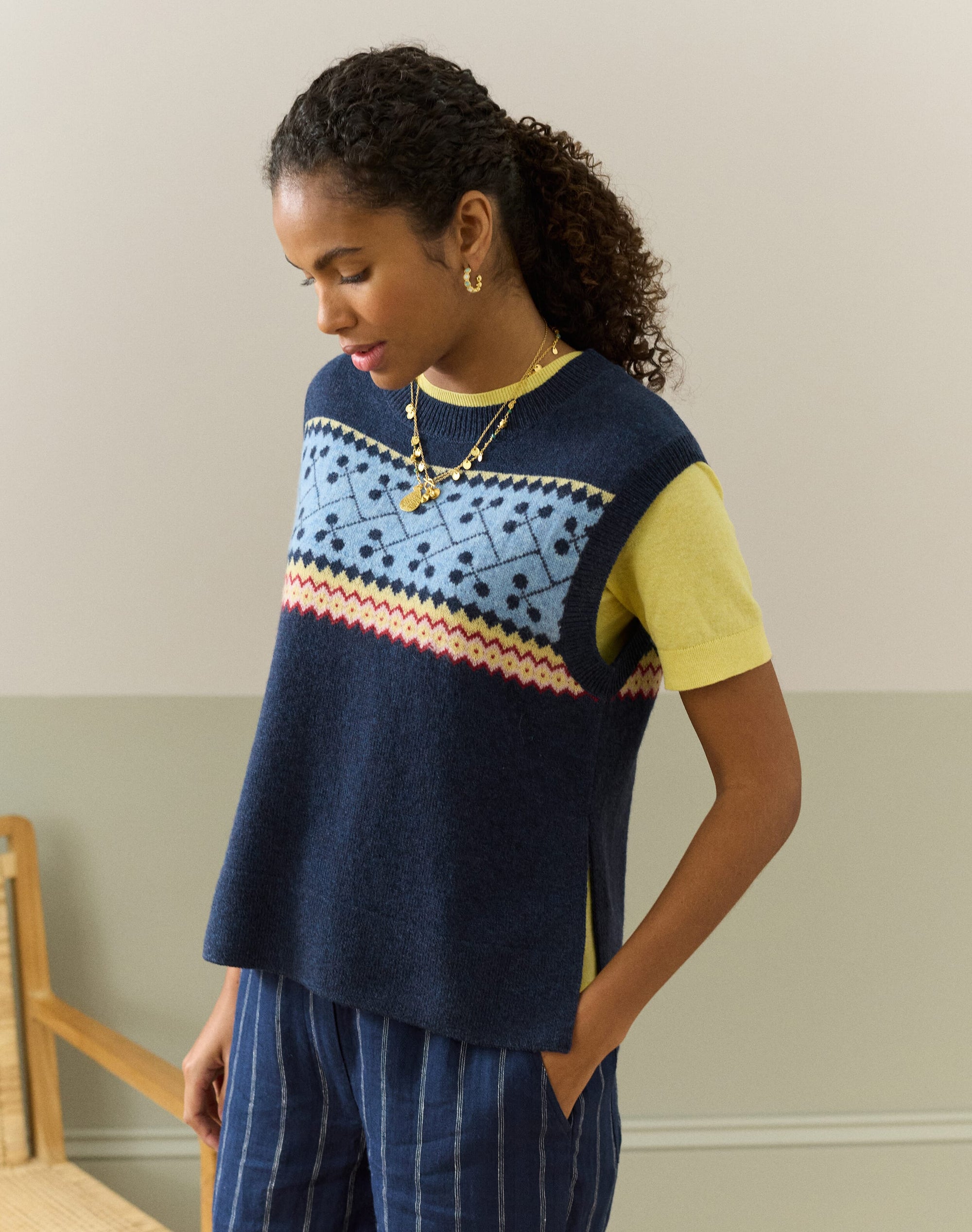 Merino Lambswool Folk Tank