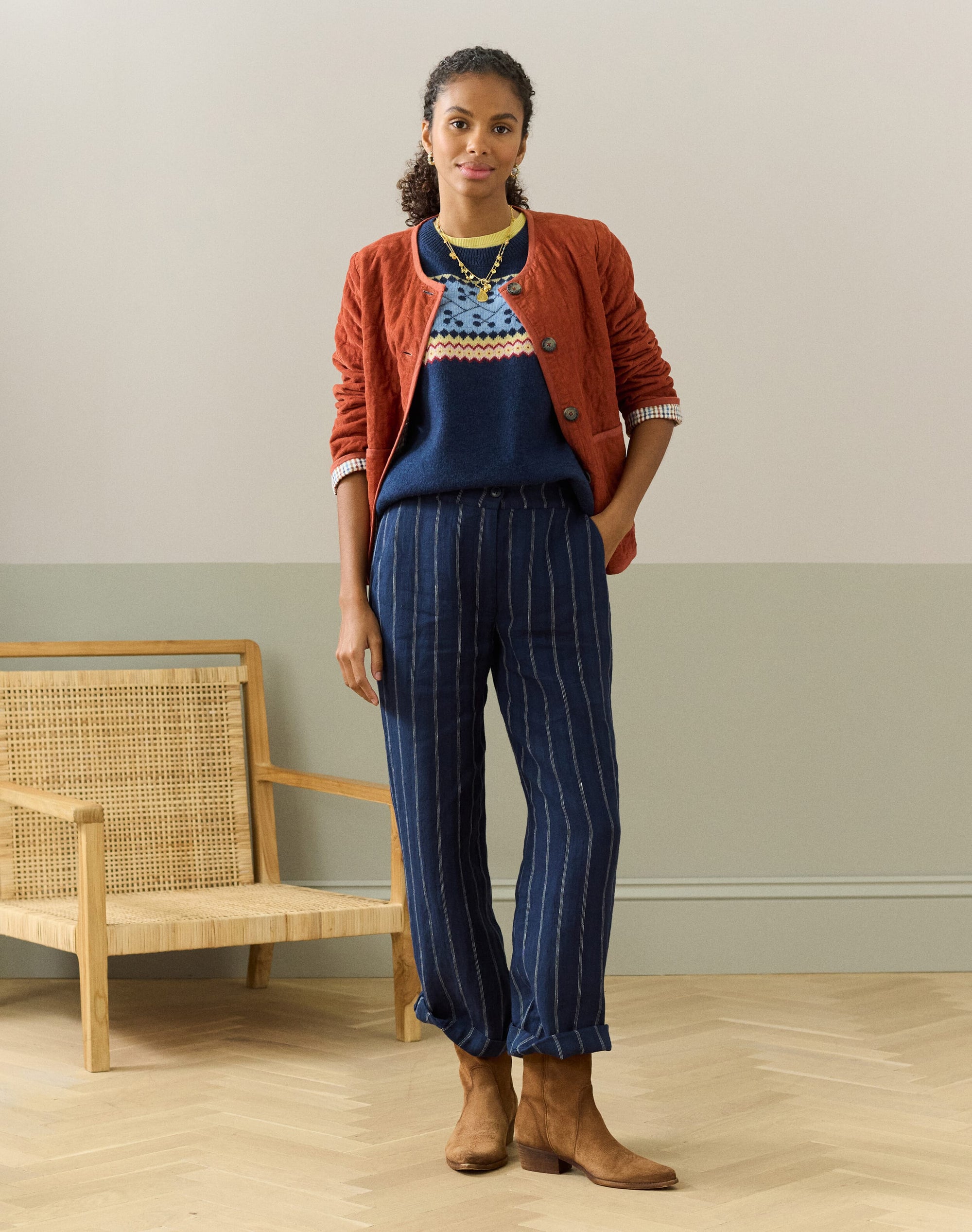 Merino Lambswool Folk Tank