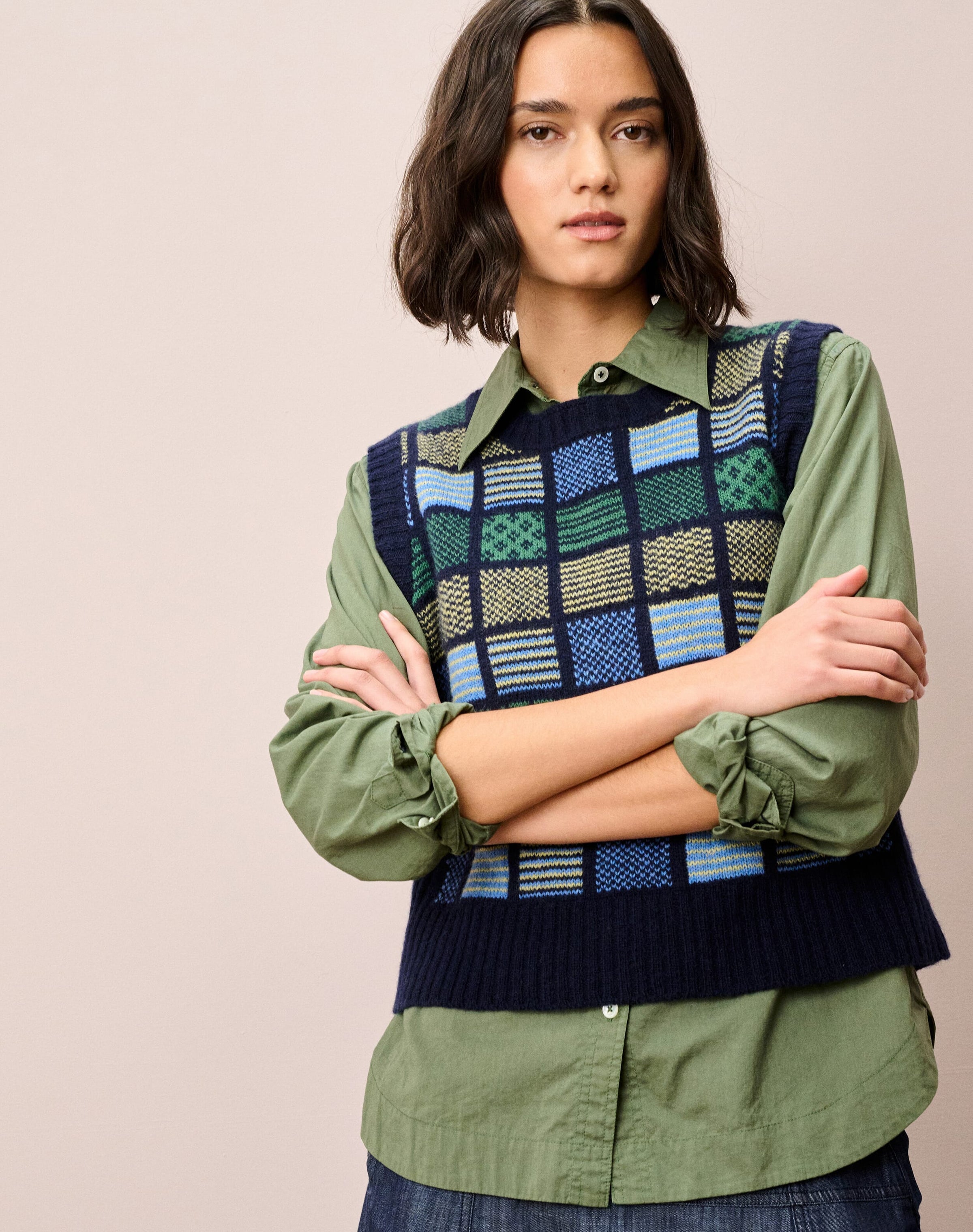 Merino Lambswool Folk Tank