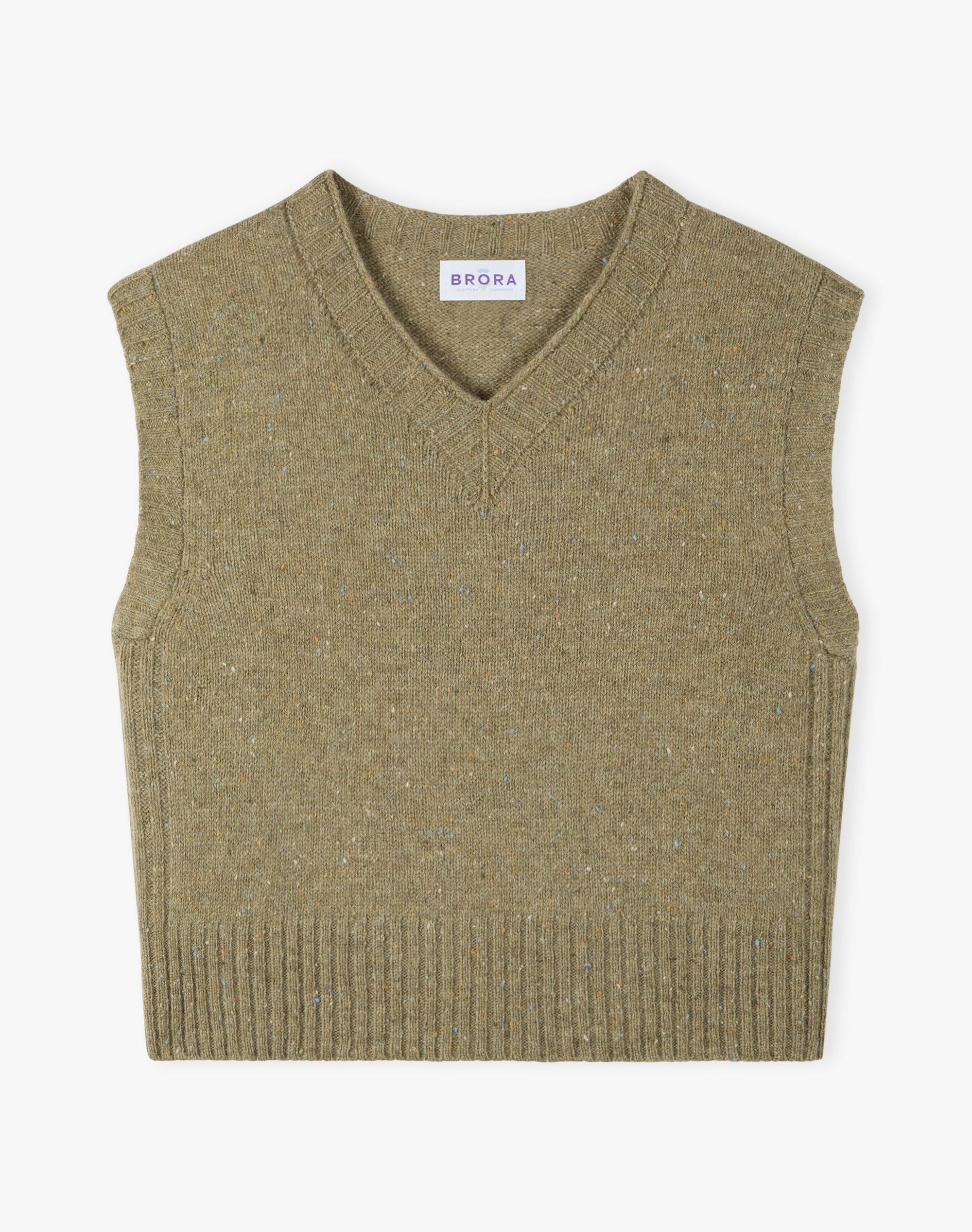 Wool Donegal V Neck Tank