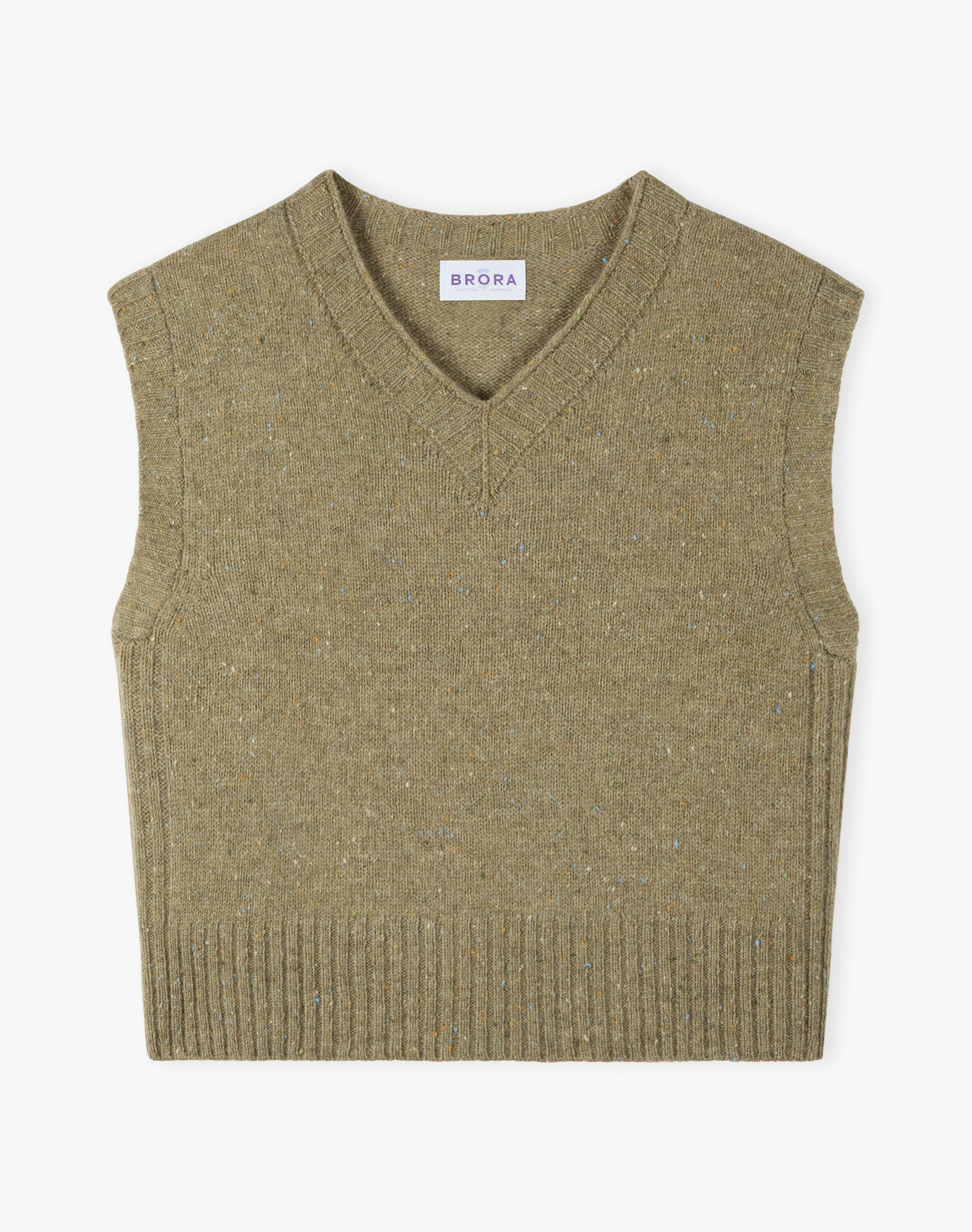 Wool Donegal V Neck Tank