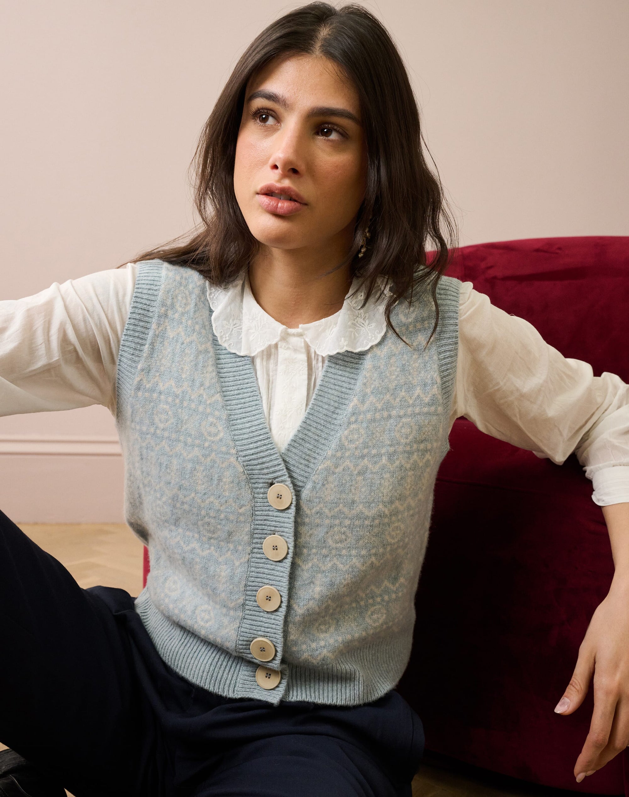 Supersoft Lambswool Fair Isle Waistcoat