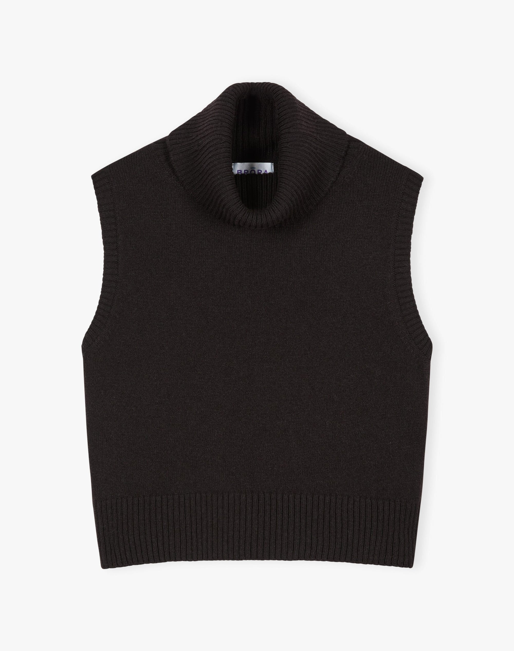 Supersoft Lambswool Sleeveless Polo Neck
