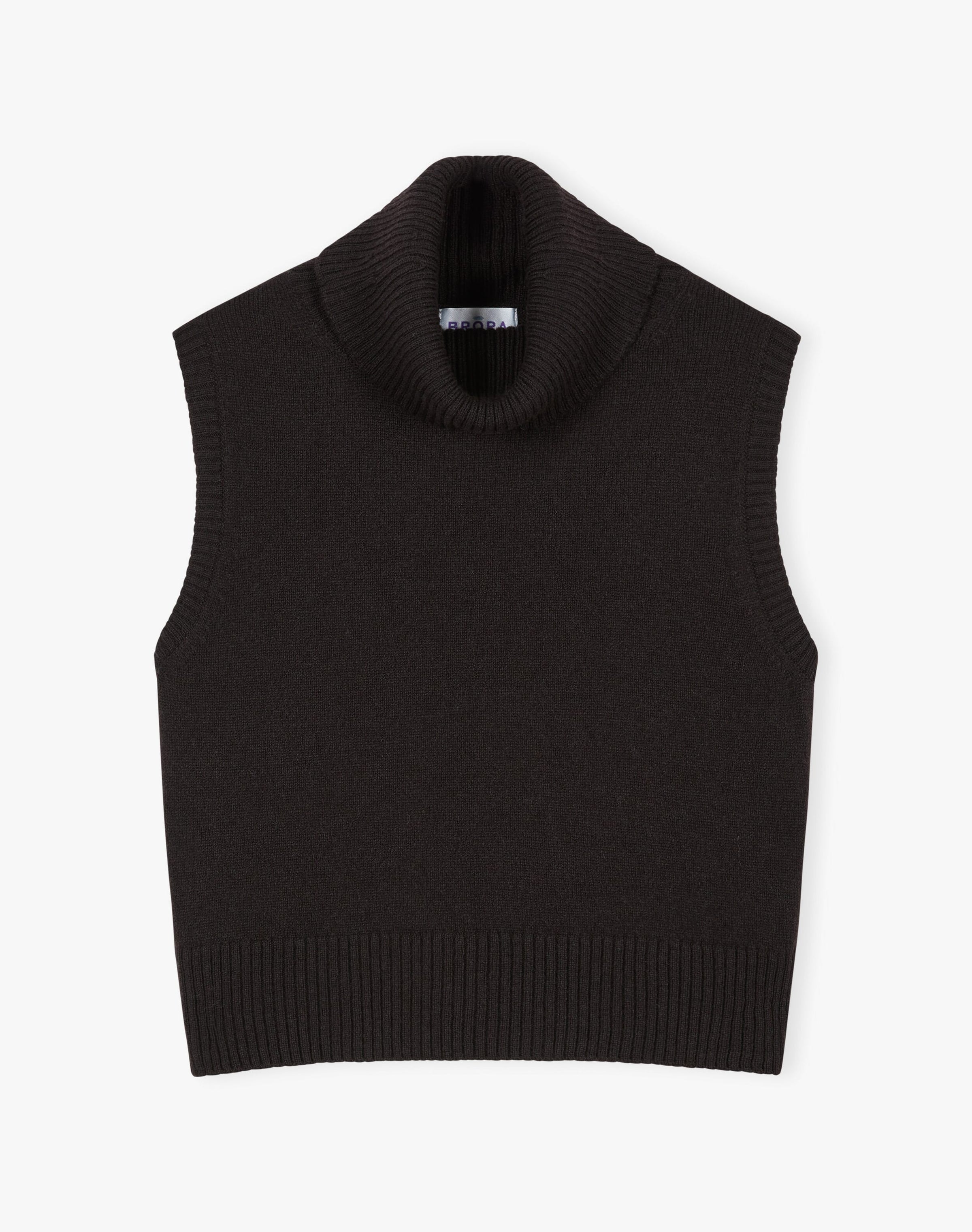 Supersoft Lambswool Sleeveless Polo Neck