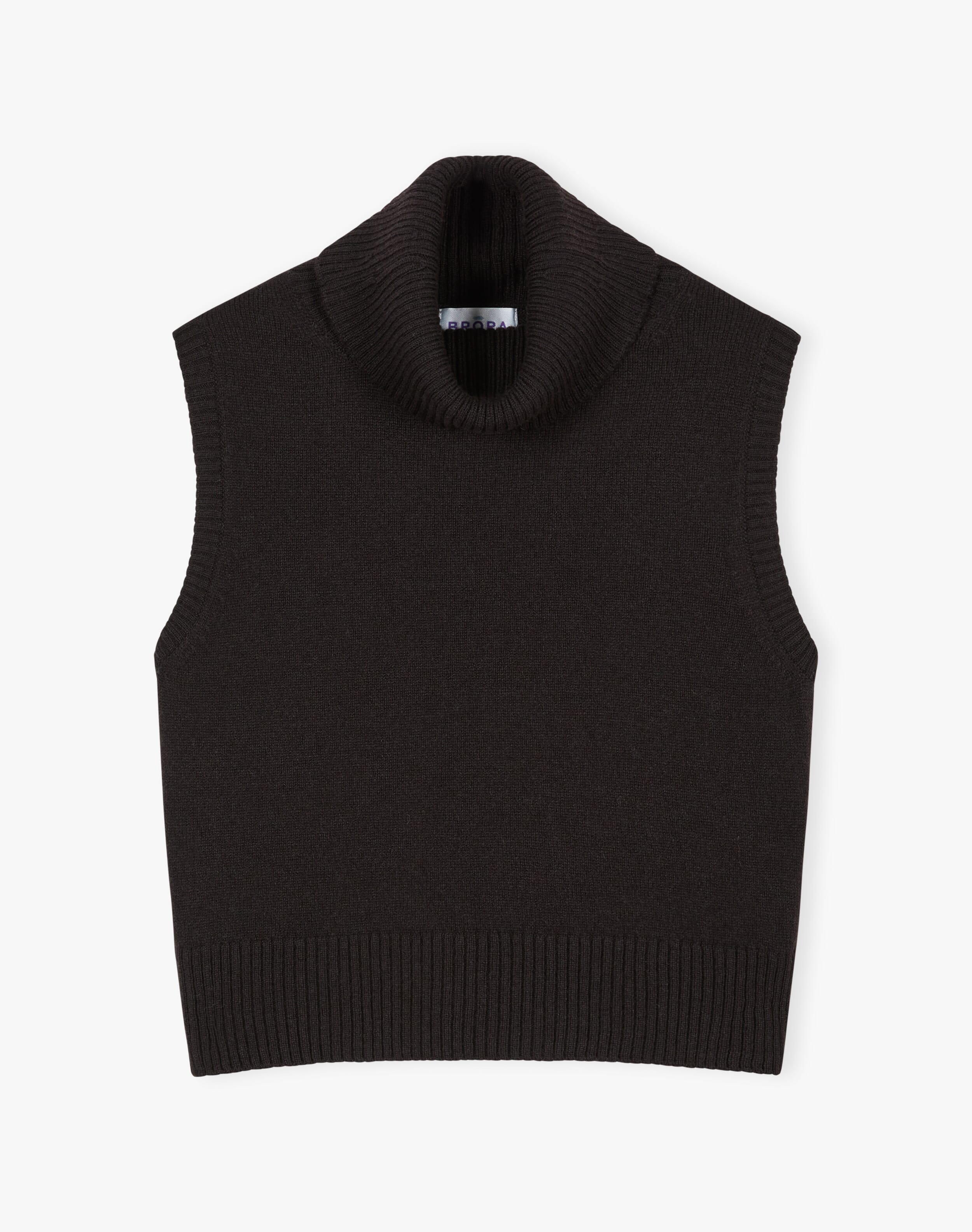 Supersoft Lambswool Sleeveless Polo Neck