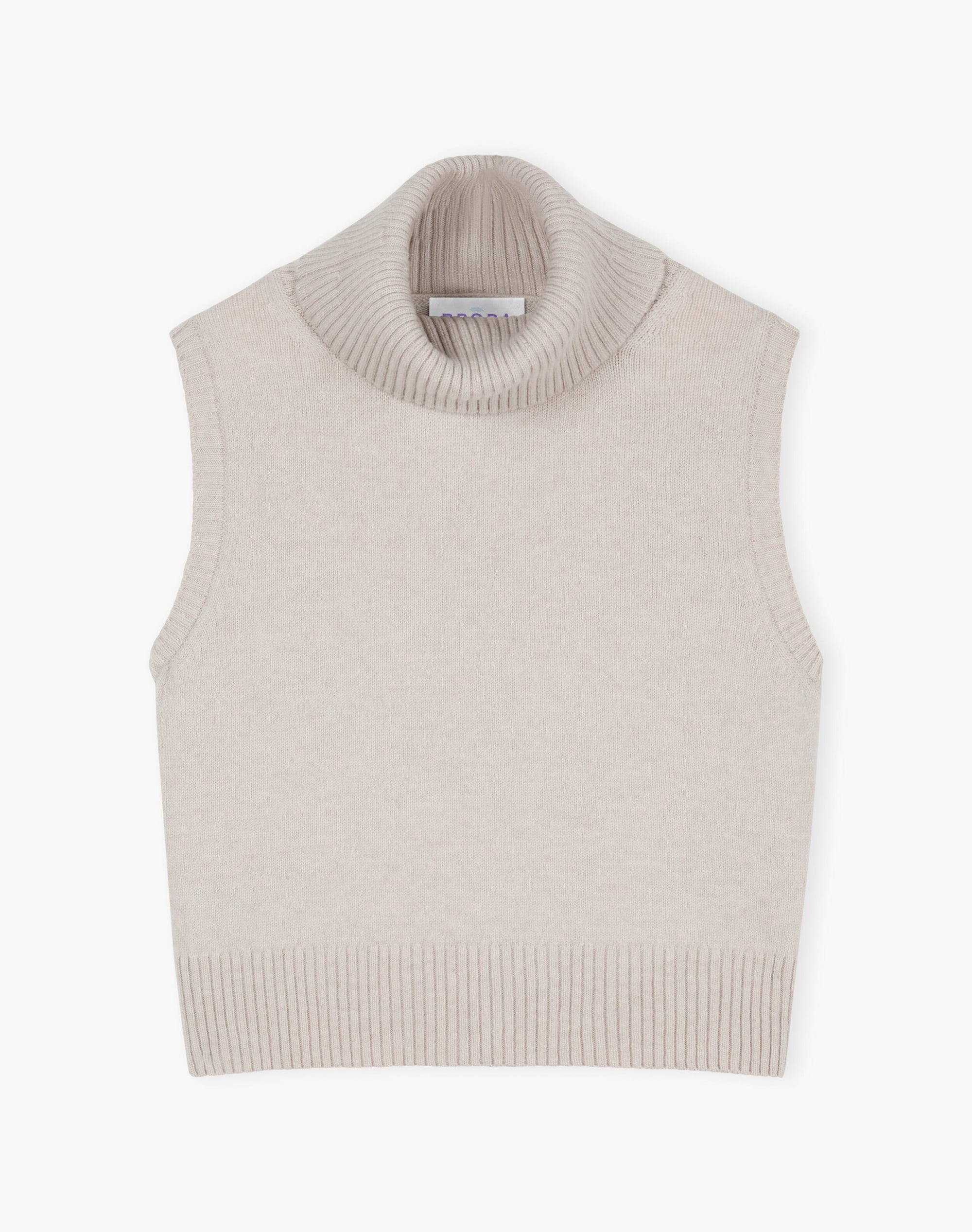 Supersoft Lambswool Sleeveless Polo Neck
