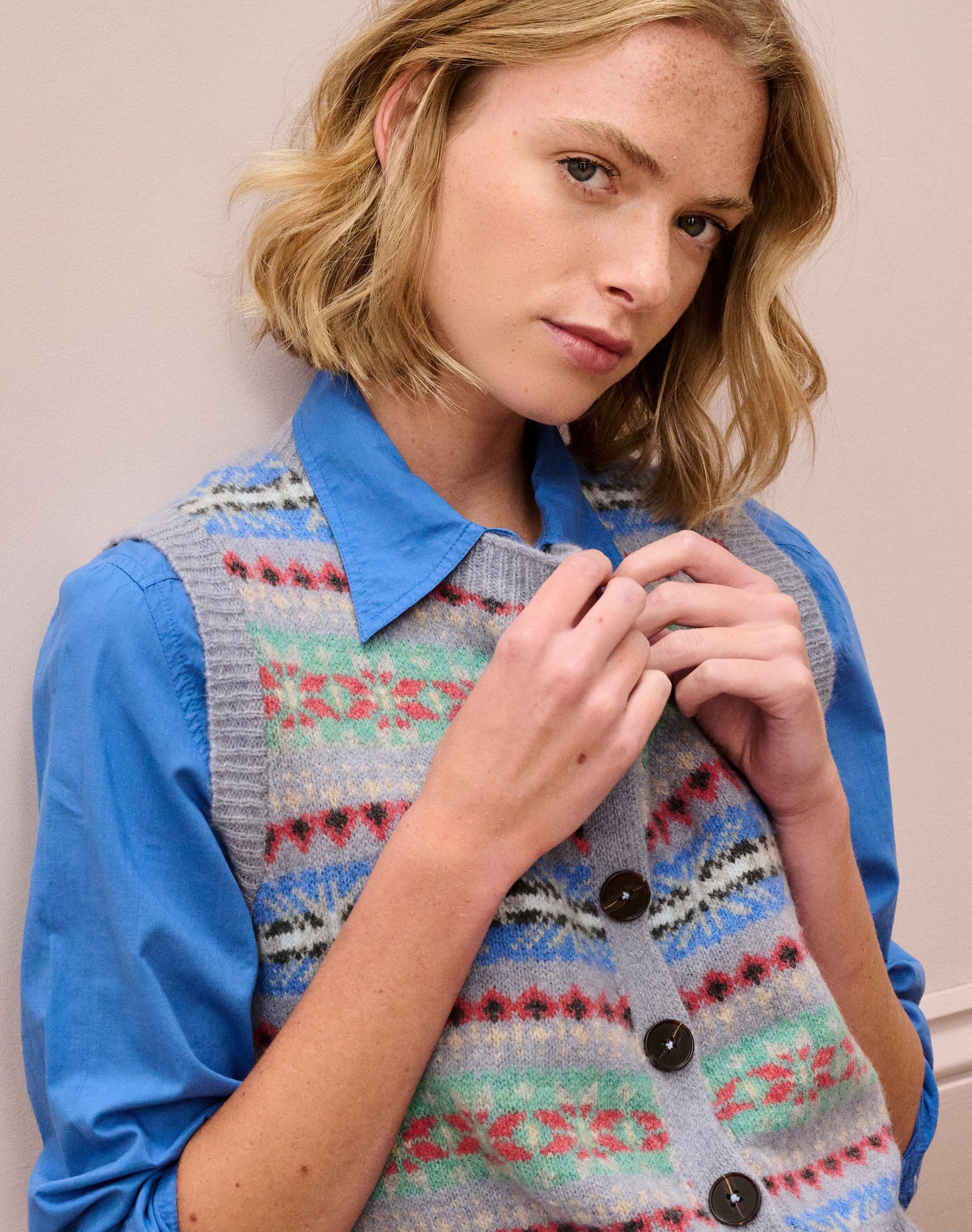 Merino Lambswool Fair Isle Waistcoat