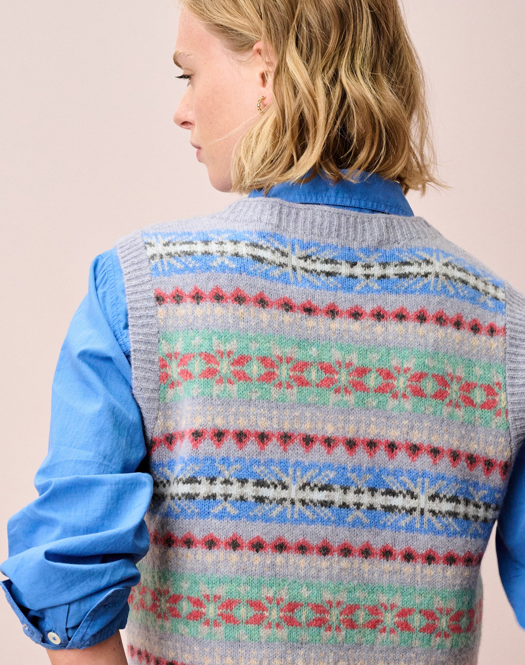 Merino Lambswool Fair Isle Waistcoat