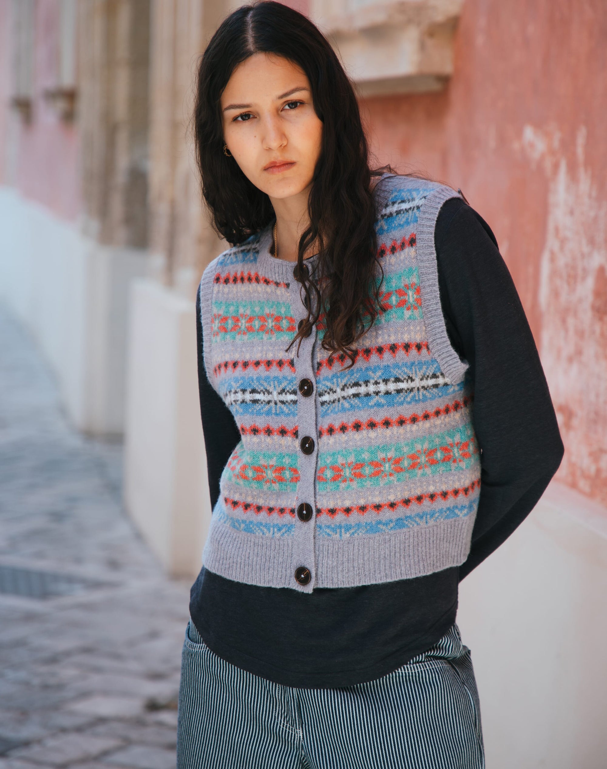 Merino Lambswool Fair Isle Waistcoat