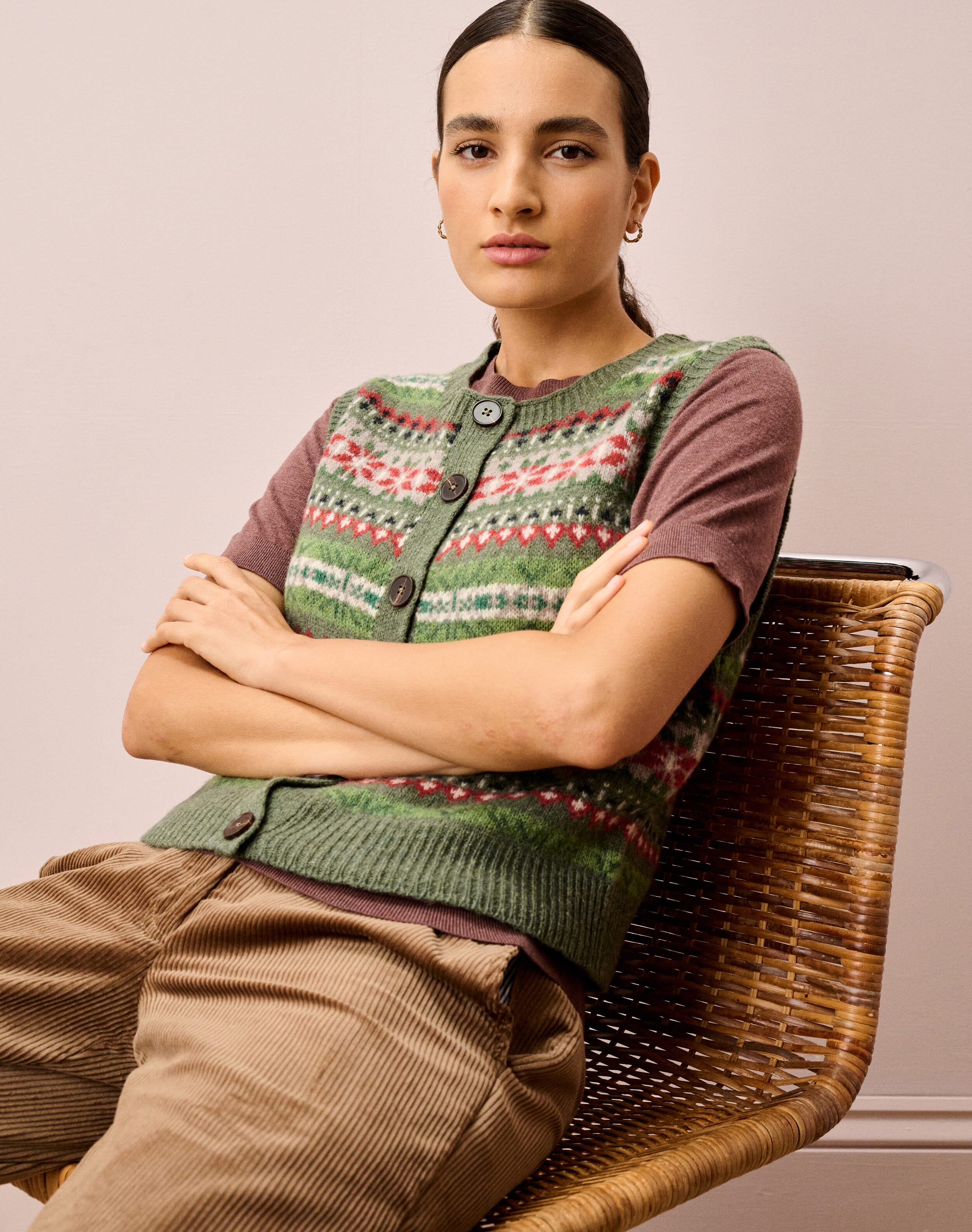Merino Lambswool Fair Isle Waistcoat