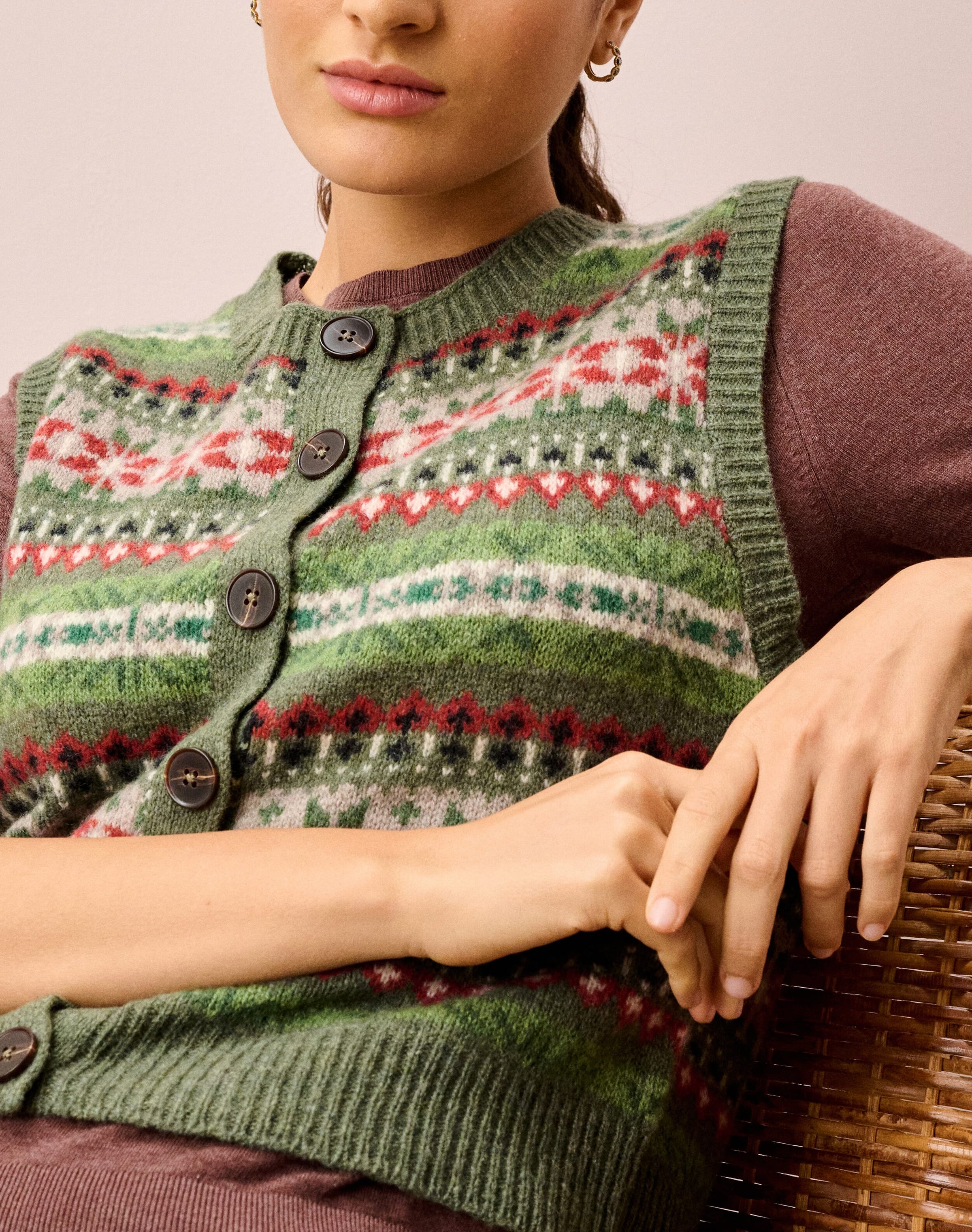 Merino Lambswool Fair Isle Waistcoat