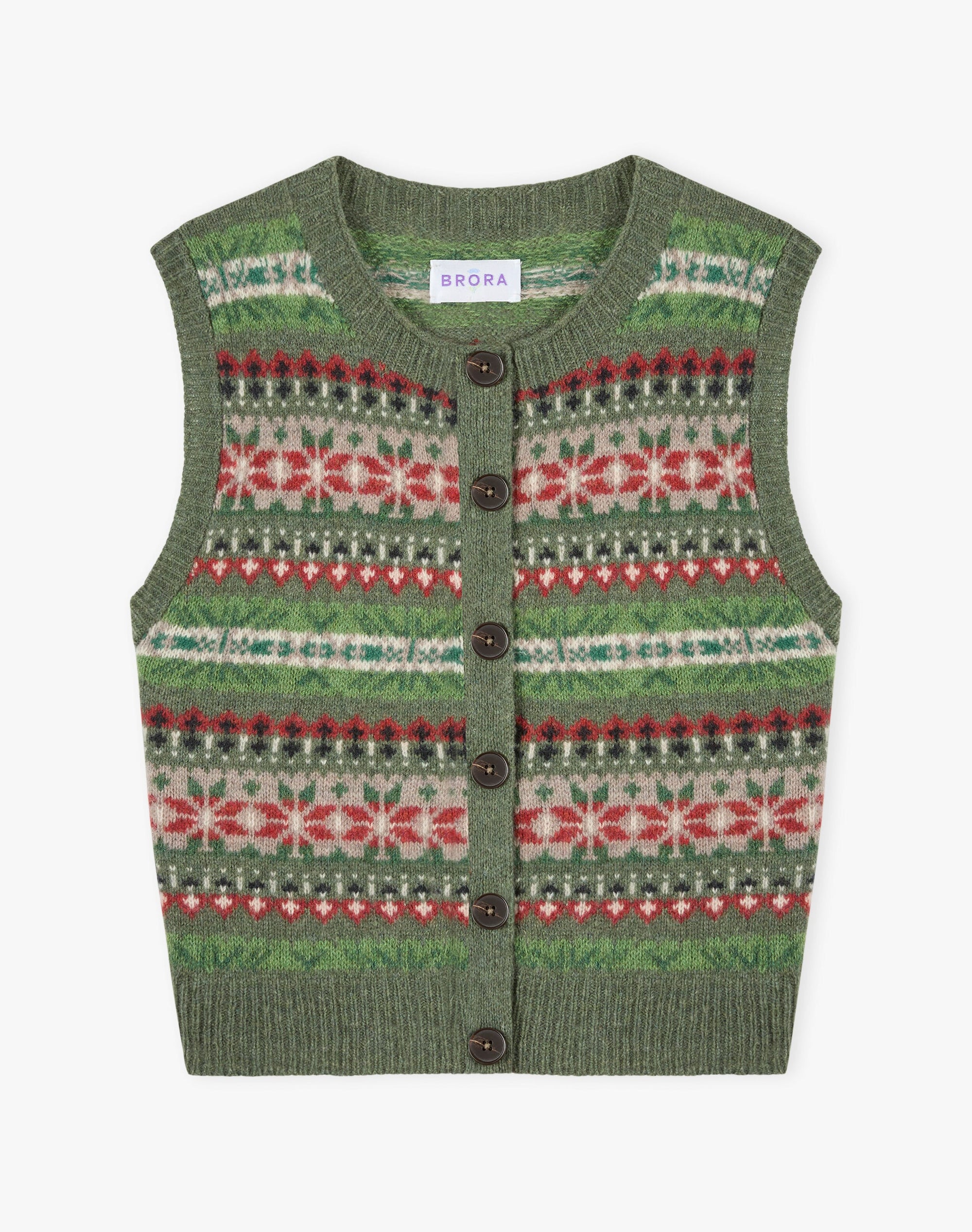 Merino Lambswool Fair Isle Waistcoat
