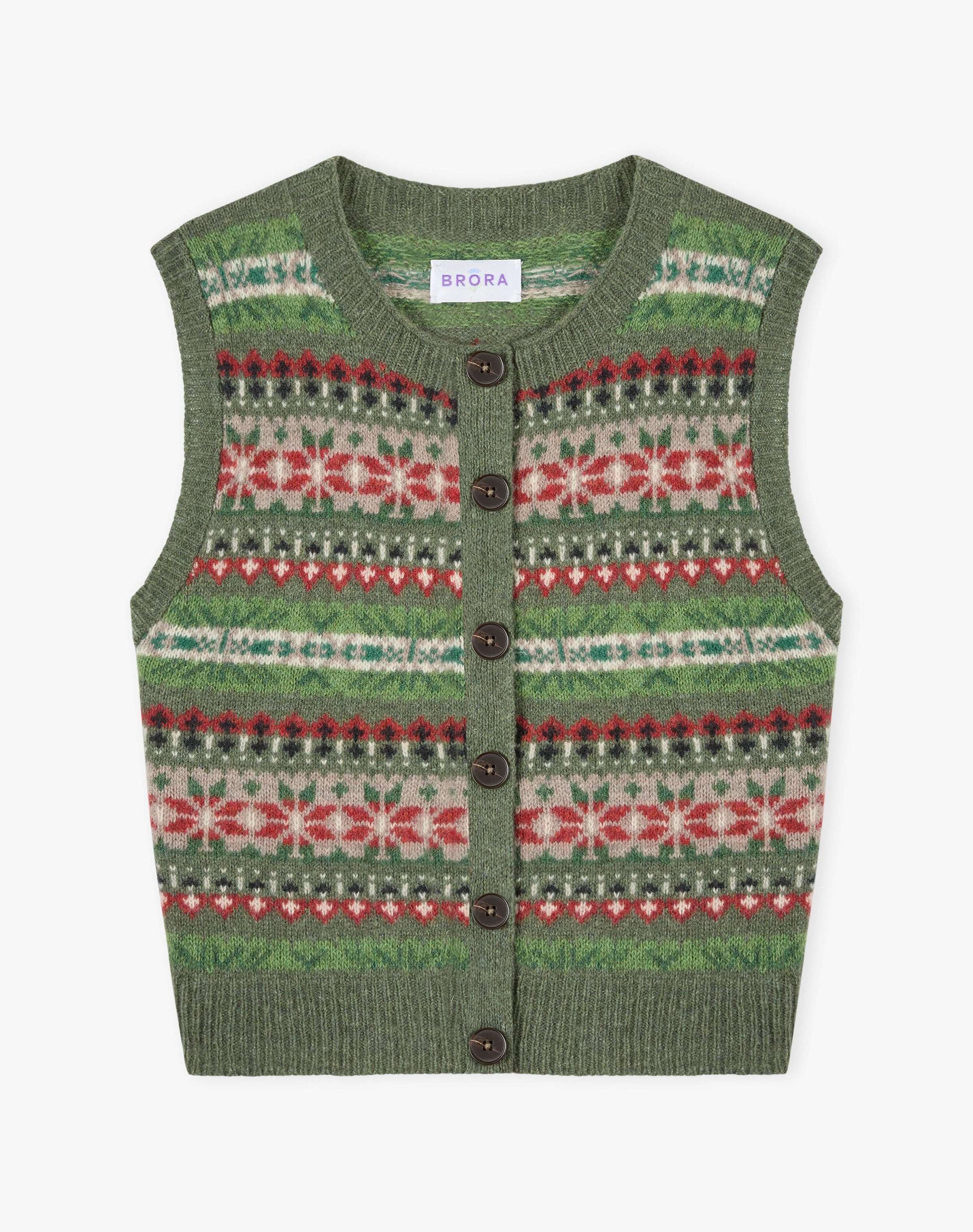 Merino Lambswool Fair Isle Waistcoat
