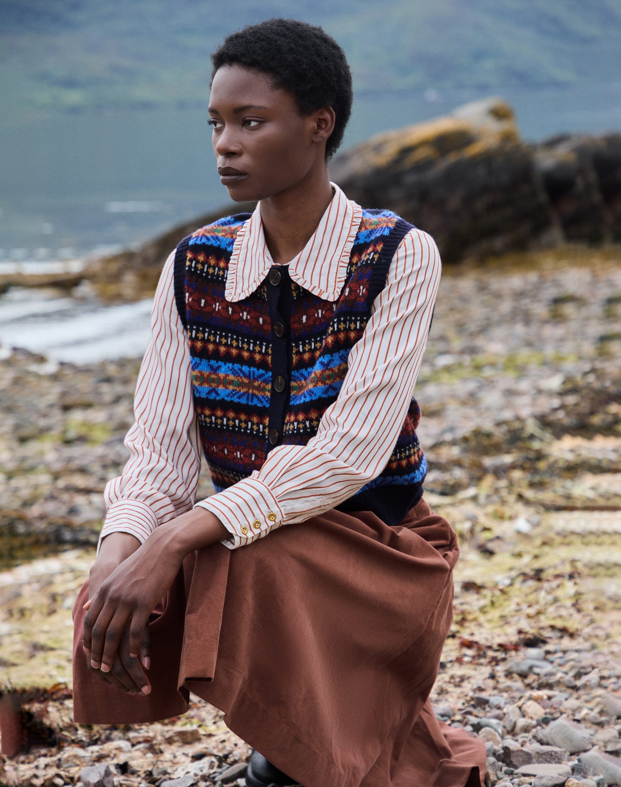 Merino Lambswool Fair Isle Waistcoat