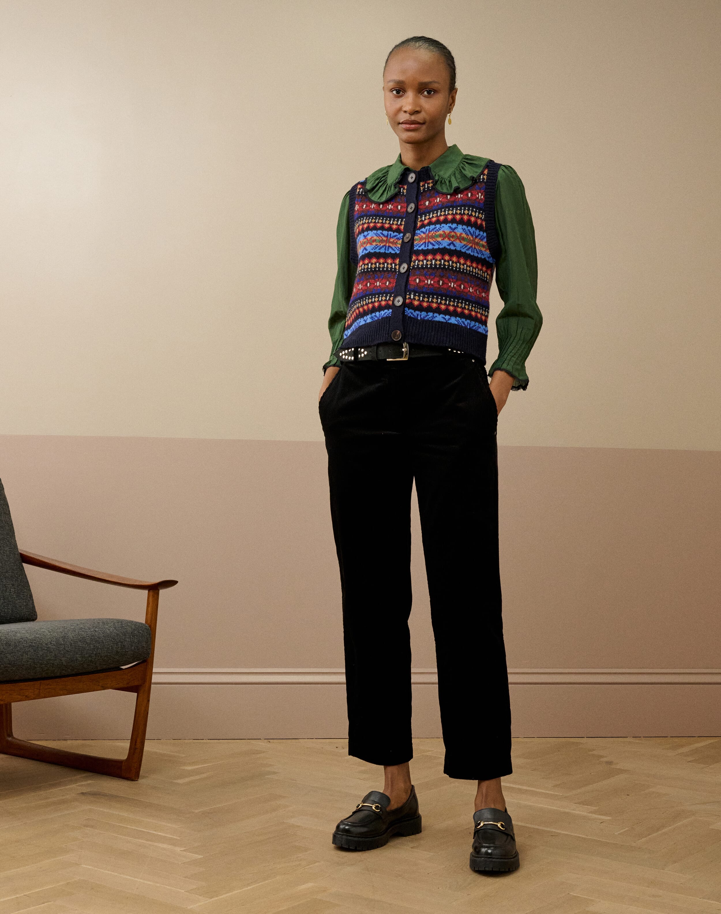 Merino Lambswool Fair Isle Waistcoat